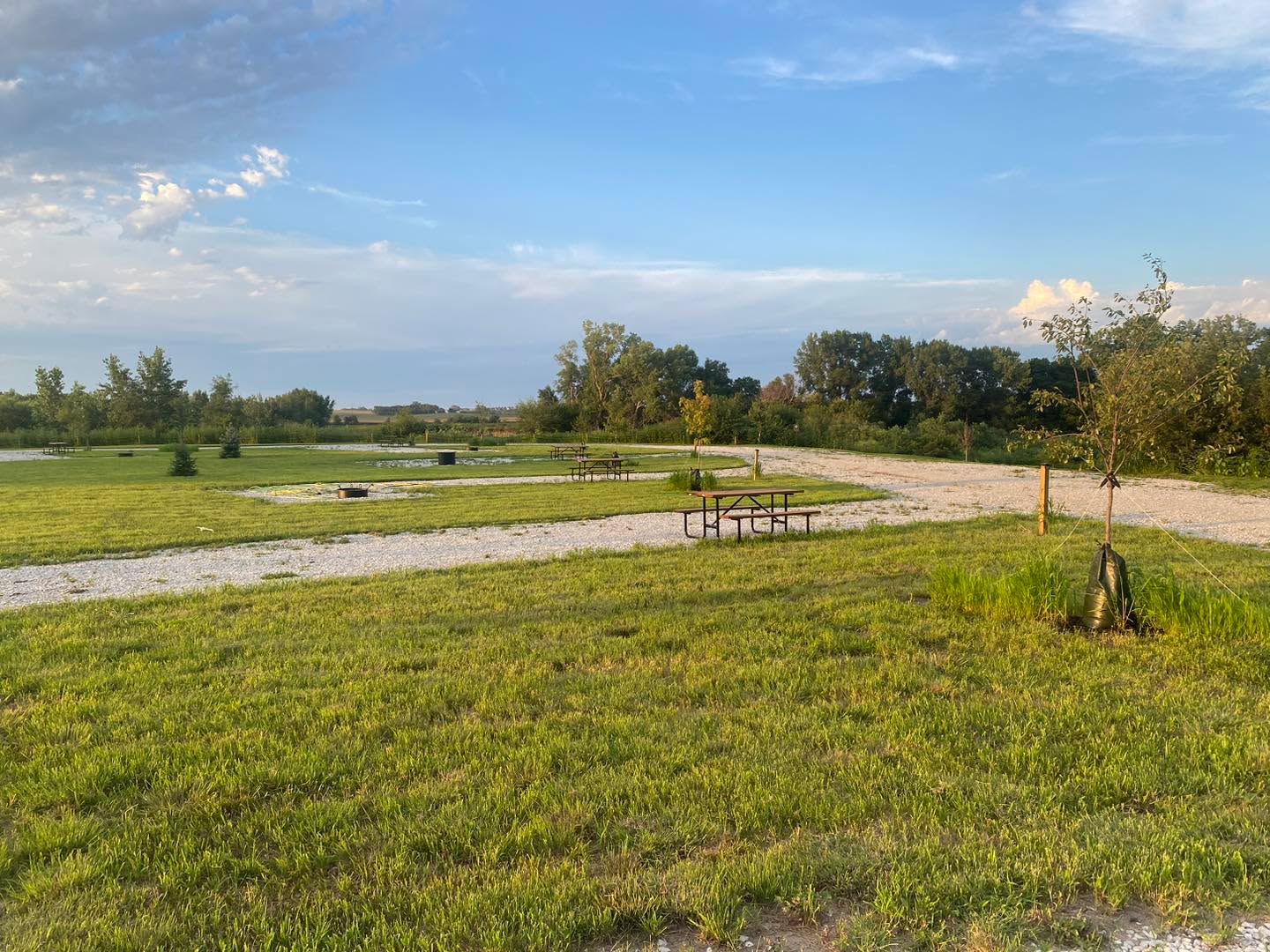 Getting the park cleaned up for the weekend. This weekend will feature a meteor shower and good weather.