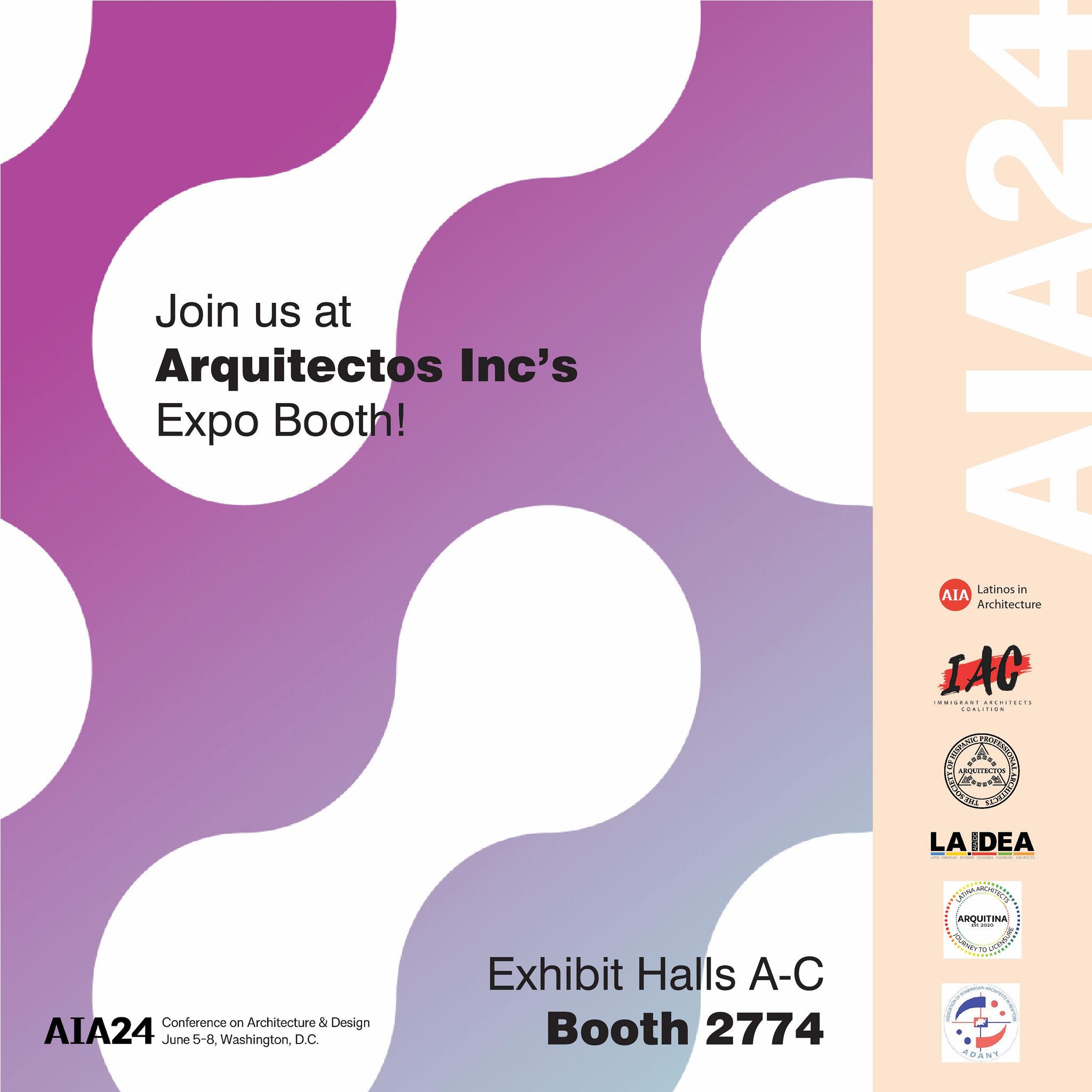 LA.IDEA|DC will be present at the AIA24 Conference on Architecture & Design Expo!
Stop by to say hello 👋 at the @arquitectos_inc booth #2774
We will be joined by members of @arquitectos_inc @immigrant_architects_coalition @arquitina @sf_lia adanyassociationorg to talk about each of our respective organizations!
#aia24 #aia #latinx #architecture #washingtondc