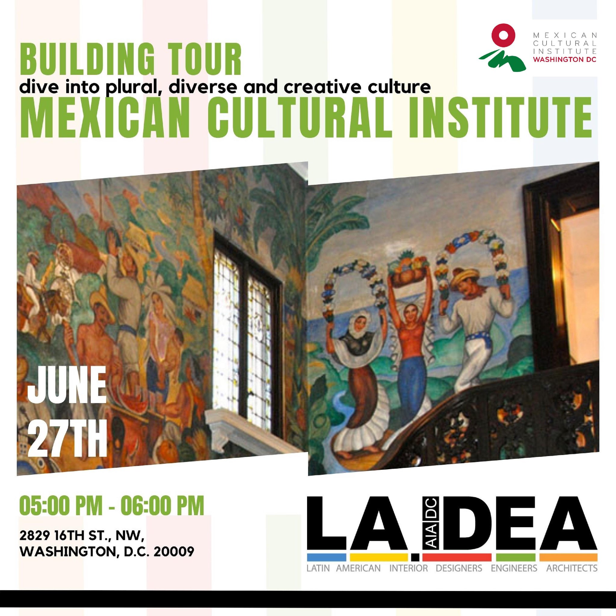 Join LA.IDEA and the Mexican Cultural Institute for a guided tour of their beautiful historic building!! 🇲🇽
Thursday, June 27th from 5:00-6:00pm
*See link in bio* to register