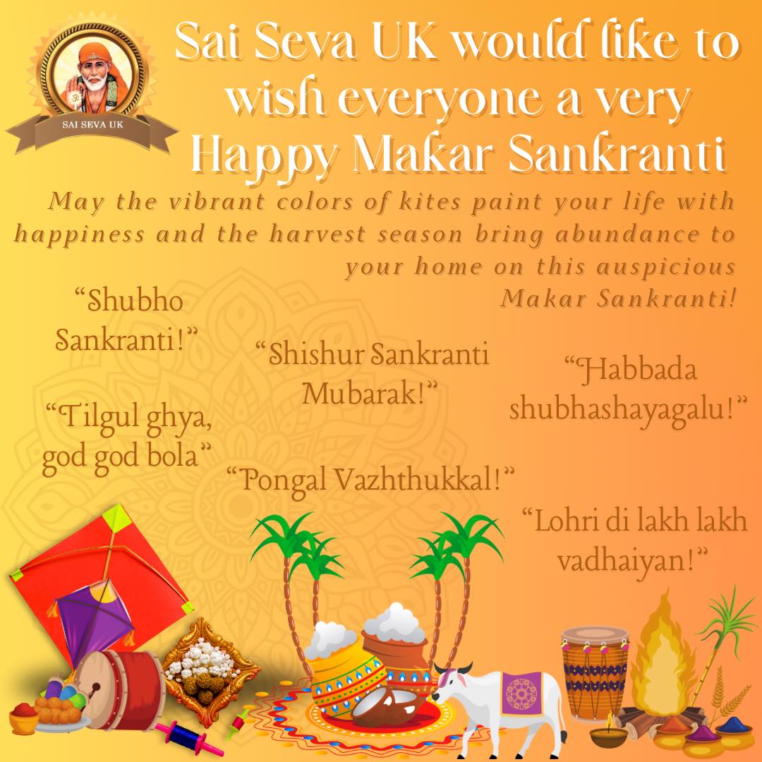 Sai Seva UK would like to wish everyone a very Happy Festival Period.
Happy New Beginnings! May Baba Bless you and your Family with Abundance, the Best of Health and may you fly high with success ๐๐ผ
Jai Sai Ram ๐๐ผ