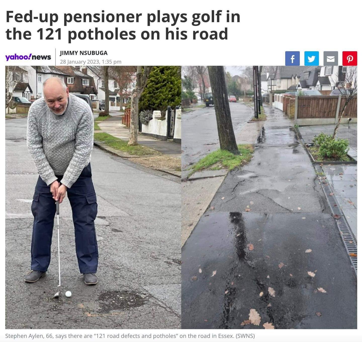 Given the current conditions of our roads it probably won’t be long before we can all play pothole golf ⛳️
If you need a new putter, you know where to find us 🙌🏼