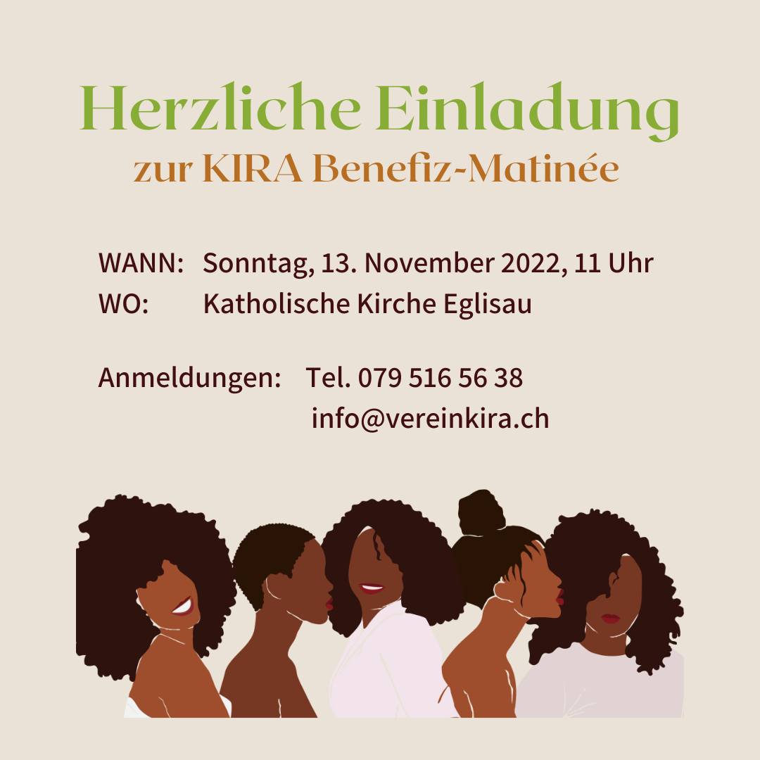 🧚♂️ KIRA lädt dich zum Benefiz-Matinée ein! 🧚♂️
Wir freuen uns darauf, dich am Sonntag, 13. November um 11 Uhr in der Katholischen Kirche Eglisau zu begrüssen.
Wir geben Einblicke in die Fortschritte unserer Organisation und beantworten gerne persönlich deine Fragen zu unseren Projekten.
Auch für Unterhaltung haben wir gesorgt: Die Tanzgruppe Café au Lait @cafeaulait_afrotanzgruppe wird dich bezaubern.
💚 Wir freuen uns auf dich. 💚
bit.ly/benefiz-matinee
#benefiz #eglisau #kircheeglisau #ngo #nonprofit #einladung #bildungfürafrika #kinderhilfswerk #afrotanzgruppe #afrotanzen #donation #spenden #gutestun #spendensammeln