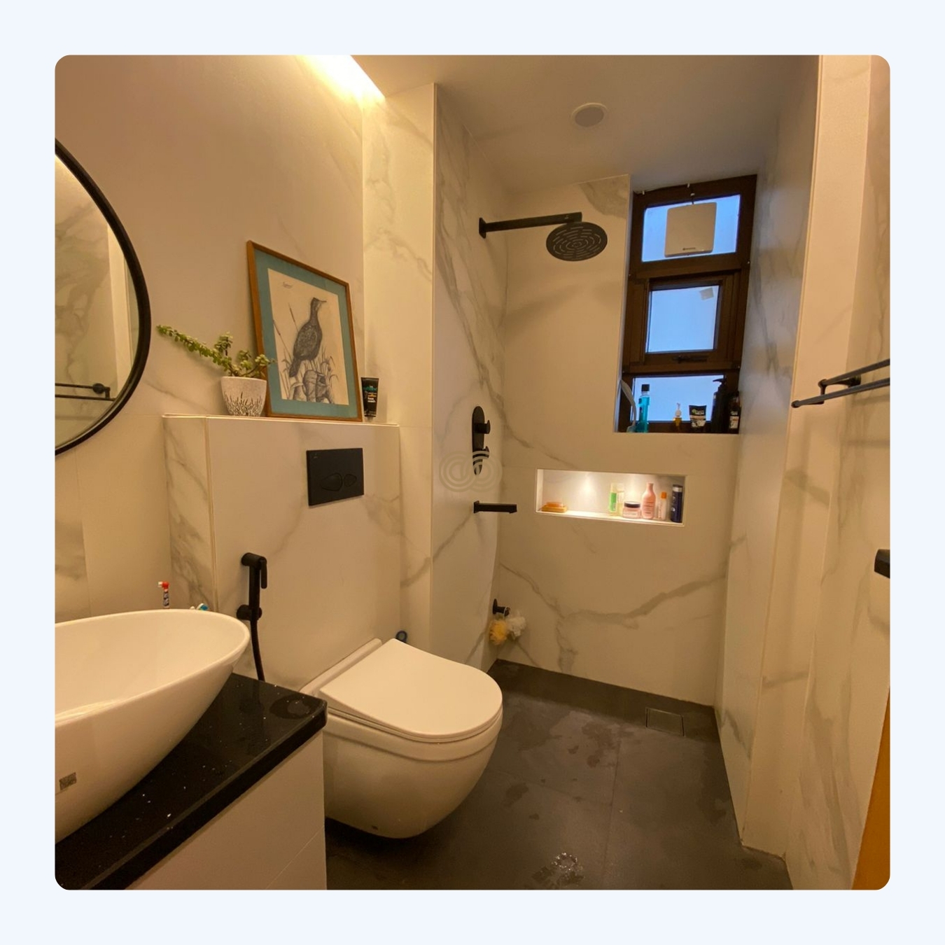 Transforming small spaces into functional and stylish retreats is what we do best at Tron Homes. This bathroom design maximizes every inch, combining minimalist elegance with practical features.
The sleek fixtures, warm lighting, and thoughtfully integrated storage solutions create a space that feels open and inviting, despite its compact size. It's all about smart design choices that make your daily routine a little more luxurious. ✨ Want to see more of our space-savvy designs?
Follow us for inspiration on how to elevate every corner of your home!
#TronHomes #BathroomDesign #SmartLiving #LuxuryInteriors