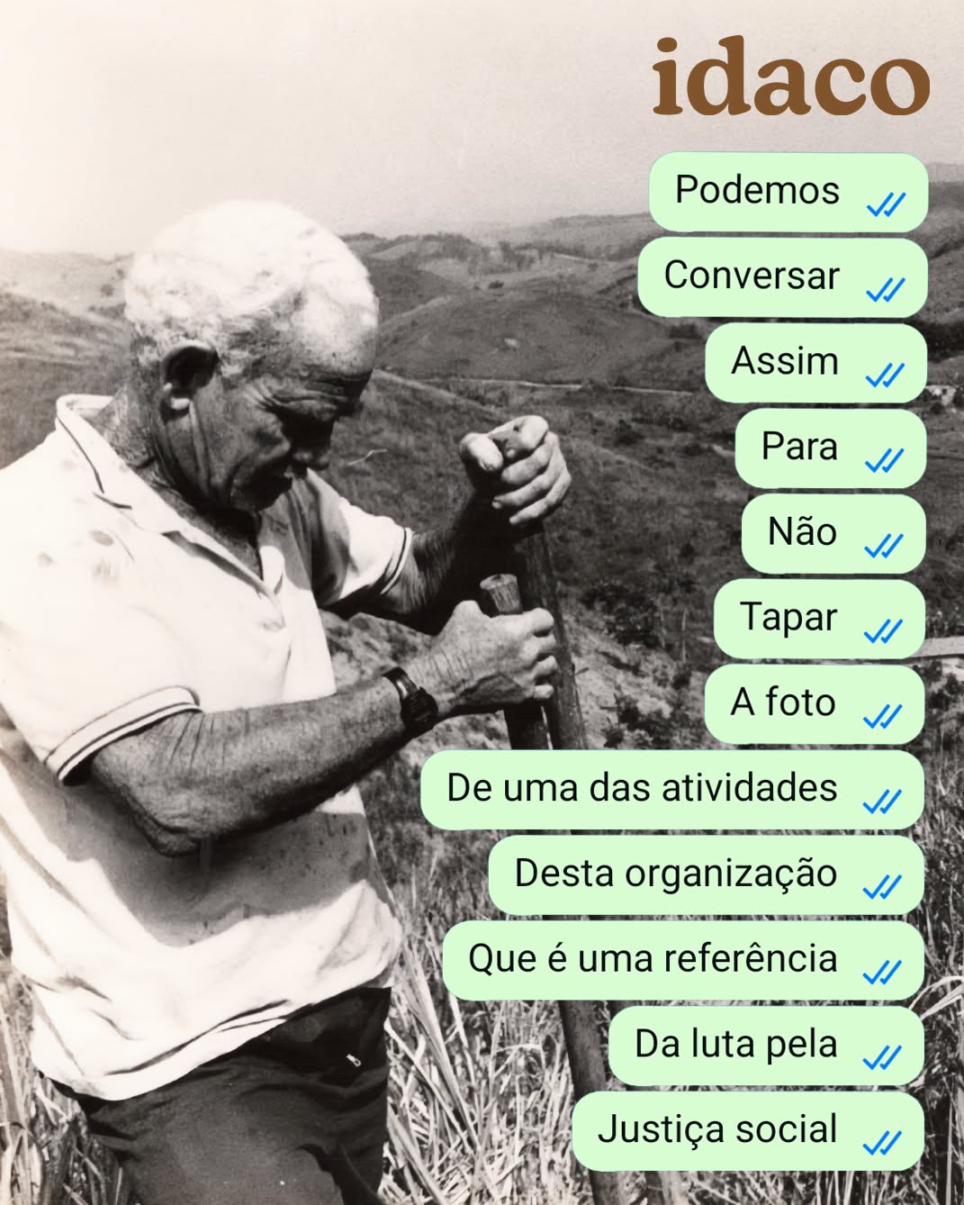 20 de fevereiro #diamundialdajustiçasocial
O Idaco atua há anos no desenvolvimento de projetos que garantem o acesso da população aos seus direitos, alinhados aos Objetivos de Desenvolvimento Sustentável (ODS). Nossa missão contribui diretamente para a erradicação da pobreza, educação de qualidade, equidade de gênero, trabalho digno, crescimento econômico e inovação e infraestrutura.
A justiça social é um direito de todas e todos! ✊🌍