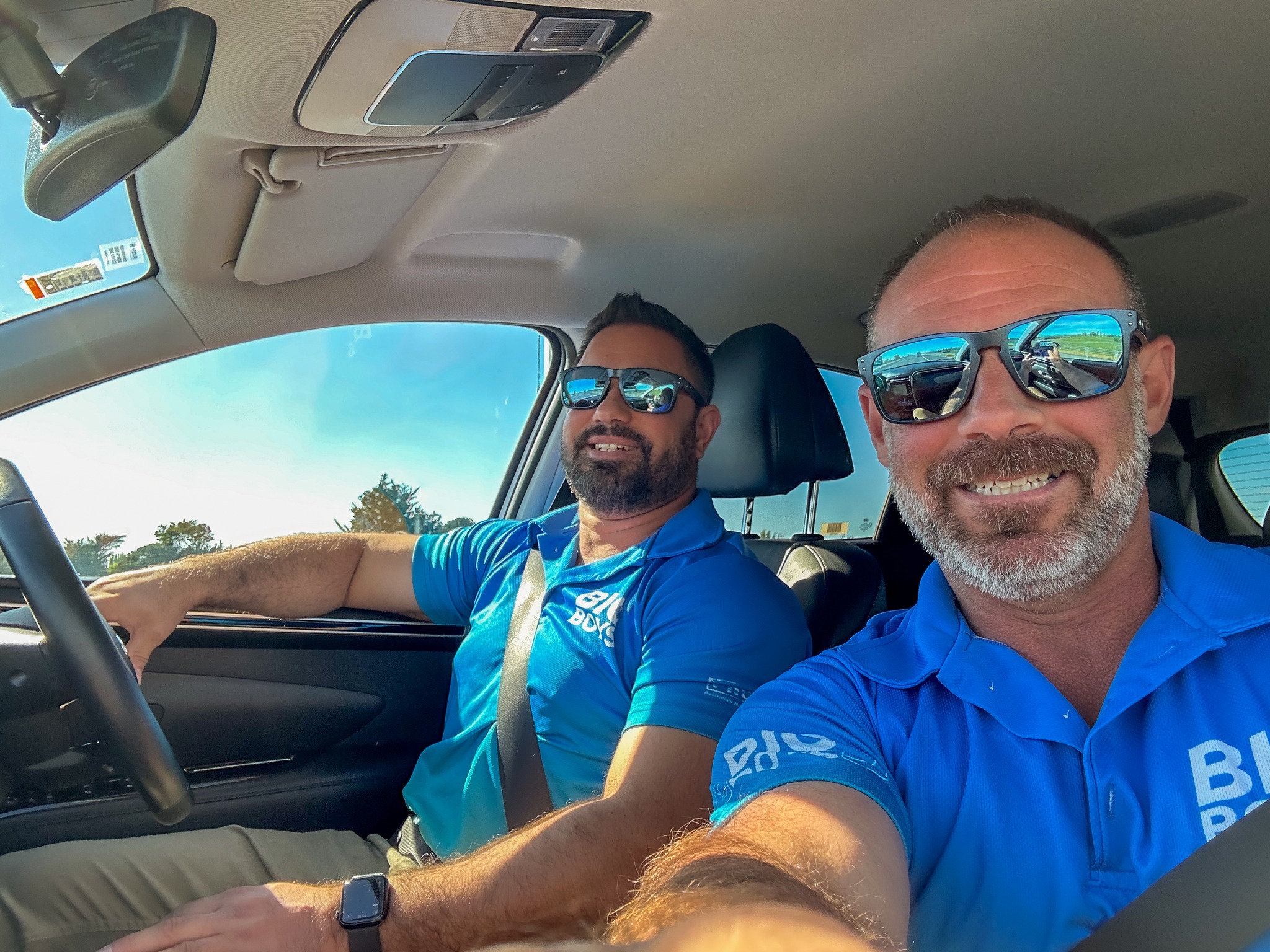 Big Boys on a mission, scrubbed and dressed up