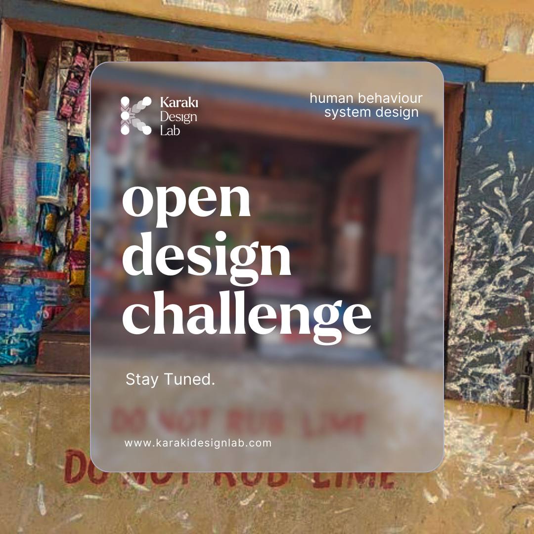 Kicking off our brand-new series, the Open Design Challenge, where we dive deep into niche contextual challenges and present creative solutions.
Before we can solve, we must seek. And our team has been keen to uncover those hidden pain points, those little quirks that make life less delightful.
So this is an open invite - whether you’re a seasoned designer or just someone with a knack for creative thinking, your insights matter, so feel free to participate in this upcoming series.
Bookmark this page, follow us, and stay tuned!
#DesignChallenge #KDLChallenge #LocalImpact #Startups #YoungDesigners #EducationalInstitutions #DesignForChange #BehavioralChange #KarakiDesignLab