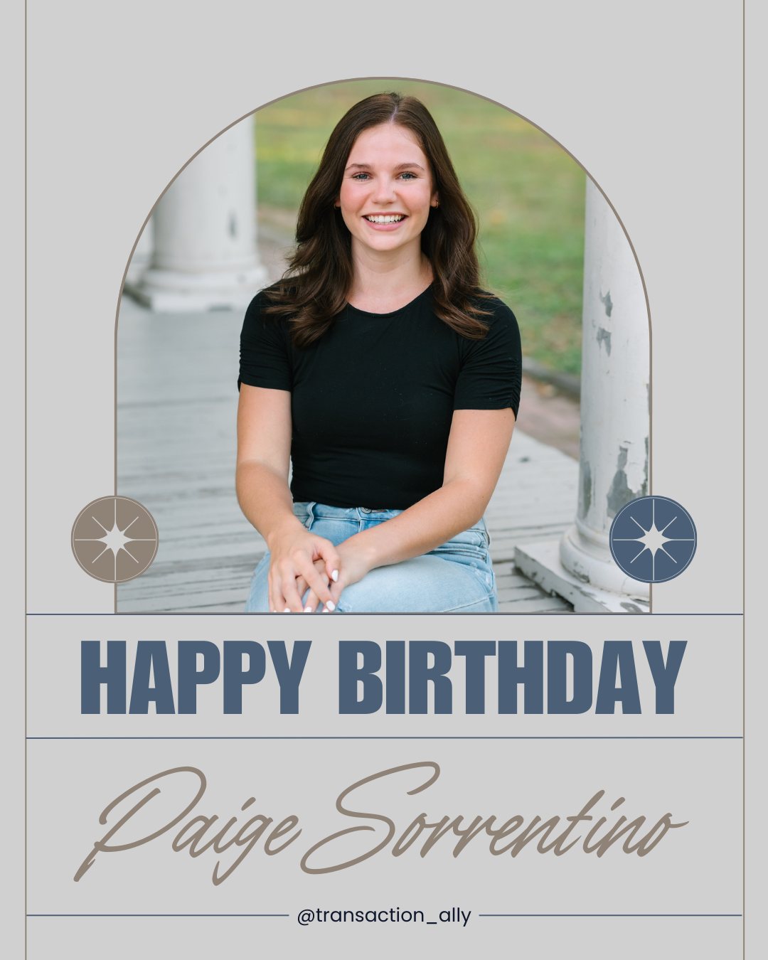 Wishing our TC Paige a very Happy Birthday! We hope you have a great Year! To learn more about Paige visit our website www.transaction-ally.com