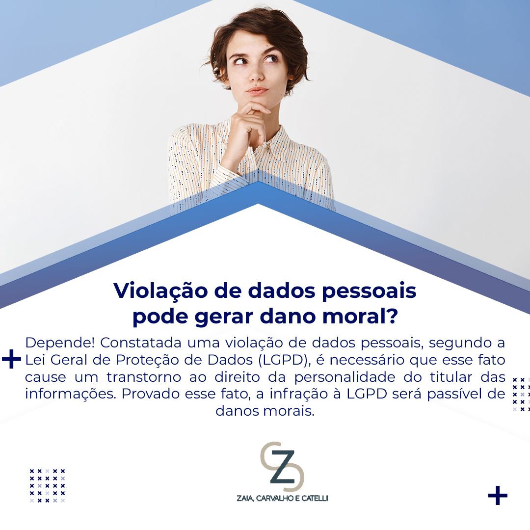 A LGPD veio para trazer segurança para os indivíduos sobre o tratamento de seus dados pessoais. Logo, as informações inerentes a um cidadão, como nome, idade, preferência de compras, etnia, peso ou qualquer outra, são protegidas por essa lei. Nesse sentido, se porventura houver alguma violação, como divulgação não autorizada, alteração das informações, venda sem prévia permissão ou outra possibilidade regida em lei, há uma infração, que muitas vezes é capaz de acarretar sofrimento psicológico à vítima. Com efeito, há um dano aos direitos da personalidade, como infringir a sua honra, imagem, reputação, mudando a ideia de moralidade que a vítima possui perante a sociedade. Logo, conforme o artigo 42 da LGPD, o responsável pela violação terá a obrigação de reparar o dano moral causado por meio de uma indenização.