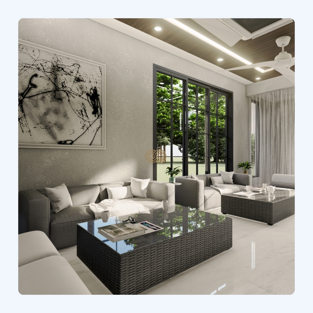 A blend of elegance and calm.
The perfect living space is one that invites both relaxation and reflection. Here, natural light filters through the large windows, bringing the outdoors in, while the subtle tones of the decor keep the room serene and grounded. The modern art piece on the wall adds a splash of personality, giving the space its unique character. Whether you're lounging with a book or hosting friends, this room adapts effortlessly to your needs.
What would your ideal living space look like?
Let us know in the comments, and follow us for more inspiration. 🌿✨
#LuxuryInteriors #LuxuryLiving #Tronhomes #ArchitecturalDesign
#InteriorArchitecture