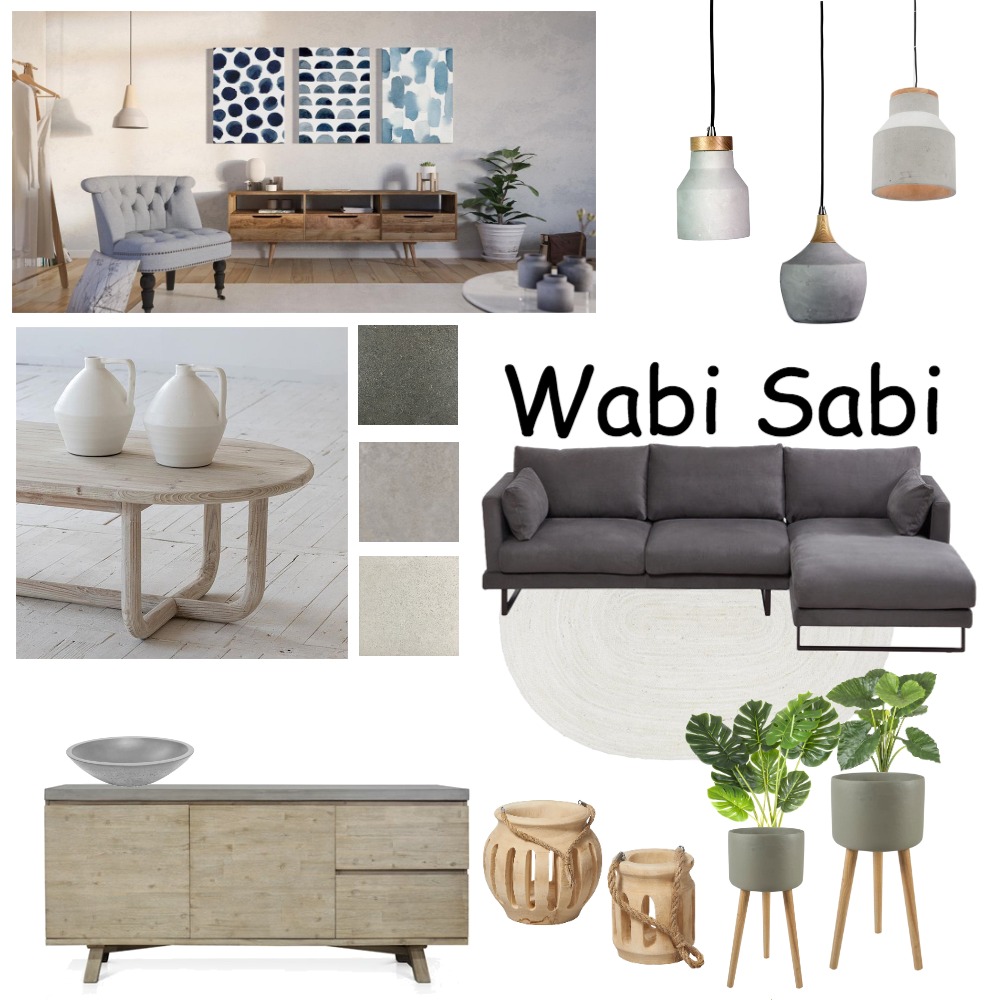 Monthly Mood - Simple beauty and earthy feels of Wabi Sabi, featuring Liona Recycled Pine Coffee Table by Horgans, Wood Navi Lanterns by Hammond & Grange and the Nova Polished Concrete Buffet by James Lane. #ditaylorinteriors #interiordesign #homedecor #interiordesigner #decoration #interiorstyling #homesweethome #inspiration #interiordecorating #sydneyinteriordesigner