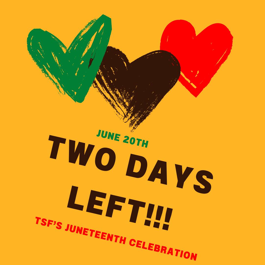 Two days left until our Juneteenth Celebration!! See you all there!
#criminal #justice #lawresource #restorativejustice #judges #sentencing #supervision #legalsupport #nonprofit #crimereduction #massincarceration #criminaljusticereform #reform #realchange #TheSentencingFoundation #TSF #juneteenth