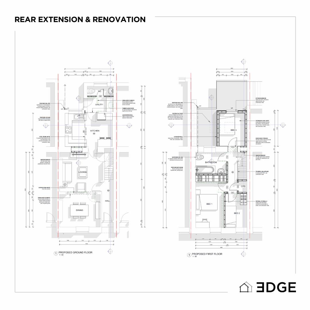 Phase 2 Building Regulation drawings finalised for this renovation project with rear first floor extension. Obtaining building control plans approval ready for works to commence on site!!
#extensions #renovation #moderndesign #interiordesign #remodel #transformation #moderndesign #architecture #architecturedesign #planning #planningpermission #homeimprovement #buildingcontrol #kitchen #kitchenrenovation #openplanliving #southwales #building #project #design