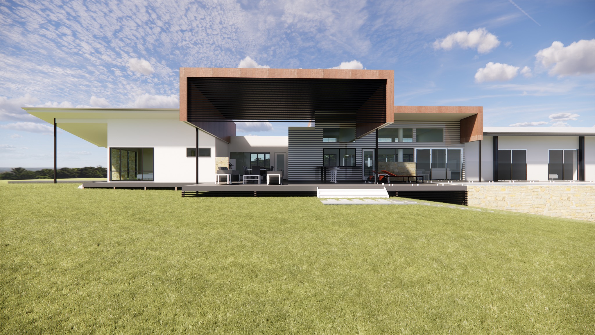A comfortable rural lifestyle was a key aspect of the client brief for this project.