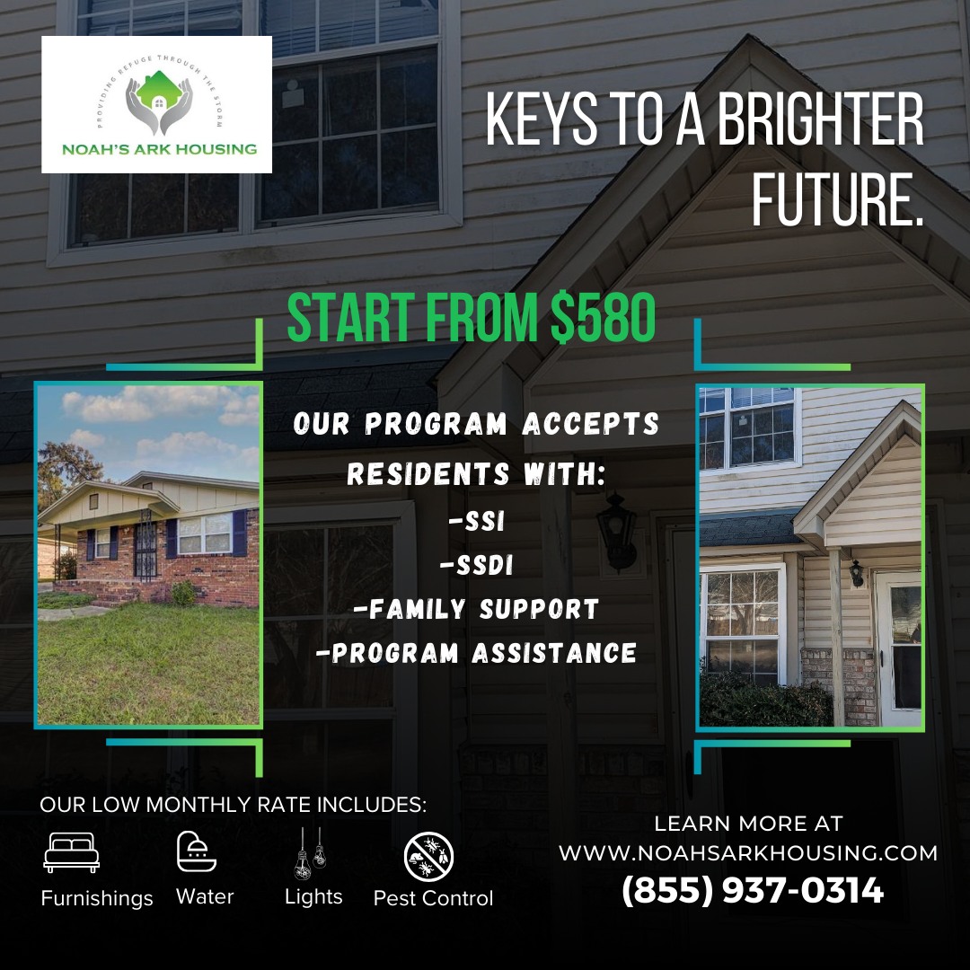 Noah's Ark Housing provides more than keys to doors—it provides keys to brighter futures, where individuals can unlock their potential and achieve success.