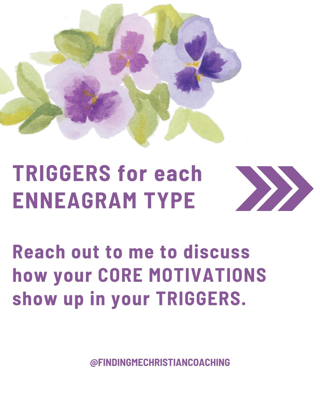 Knowing your TRIGGERS for your Personality Type is a big deal! 🌷💜
In a recent Enneagram coaching session with Cathy, she discovered why she, "goes through the roof" when her husband interacts with her in a certain way.
She said that, "His interaction is not wrong or mean, but it does set me off."
Cathy further stated, "When that light came on in my brain, I was able to articulate to him WHY I react that way. And we talked about ways that he could tell me what he wants to tell me in a way that helps me hear him instead of going berserk. It has helped our communication tremendously."
And that HUGE take away was after ONE COACHING SESSION as we looked at the TRIGGERS for her personality type and how they connected to her CORE MOTIVATIONS.
Click the link in my BIO to schedule a NO CHARGE discovery call and see what you might discover about your own TRIGGERS. 💜👆😍
#BatonRougeEnneagramCoach #ChristianEnneagramCoach #identityinChrist #LifeCoachforChristianwomen #womensministryspeaker #triggers #Enneagramtypes #coremotivations #personalgrowth #communication #relationships #Enneagram1 #Enneagram2 #Enneagram3 #Enneagram4 #Enneagram5 #Enneagram6 #Enneagram7 #Enneagram8 #Enneagram9 #localEnneagramcoach #gracebased #Biblicalperspective #discoverycall #Christianlifecoach