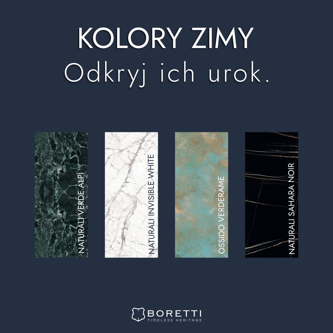 ❄️ Zimowa paleta elegancji ❄️
Zima to kontrasty – majestatyczne góry, zmrożone tafle jezior, skrzący się śnieg i mroczne, długie wieczory. Oto materiały, które oddają jej niepowtarzalny charakter:
🏔 Naturali Verde Alpi – głęboka zieleń niczym zimowy las skąpany w śniegu.
❄️ Naturali Invisible White – czysta biel inspirowana lodowymi szczytami.
🌊 Ossido Verderame – surowe piękno zimowych jezior pokrytych patyną lodu.
🌌 Naturali Sahara Noir – nocne niebo rozświetlone blaskiem zimowych gwiazd.
Który z tych odcieni najlepiej oddaje Twoje zimowe inspiracje? ✨
#BorettiFurniture #WinterPalette #TimelessHeritage #LuxuryDesign #EleganceInDetail
