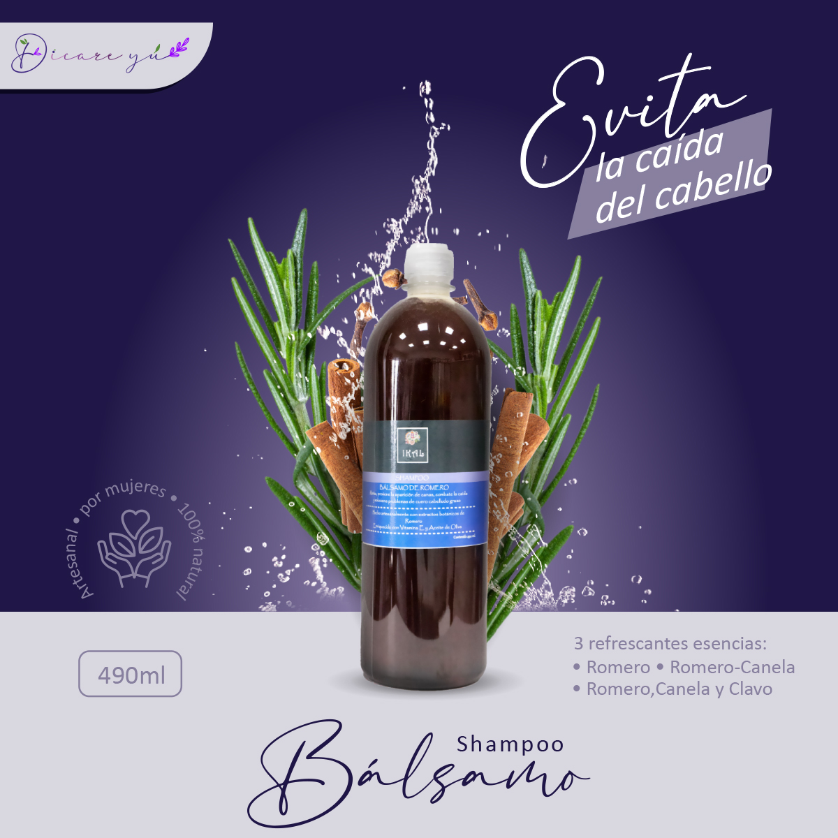 Es momento de frenar la pérdida de cabello!! 🍂😊🍂
Nuestro shampoo bálsamo está hecho con el toque Dicare Yú: ingredientes puros naturales. Pero esa no es la mejor noticia:
-Controla la caida del cabello y...
-PROMUEVE EL CRECIMEINTO CAPILAR 😎
Gracias al poder del romero, mantiene libre de grasa el cuero cabelludo.
Su presentación es de 500ml o 1 Lt. Y en 3 increíbles mezclas:
-Romero
-Romero-canela
-Romero-Canela-Clavo
Si estás decepcionado de lo comercial, es momento de pasar a lo natural 🌱🍃
————————————————
It's time to stop hair loss!!!
Our shampoo balm is made with the Dicare Yú touch, using pure natural ingredients. But that's not the best news:
- Controls hair loss and...
- Promotes hair growth.
Thanks to the power of rosemary, it keeps the scalp grease-free.
It comes in 500-ml and 1-liter sizes and three amazing mixtures:
- Rosemary
- Rosemary-cinnamon
- Rosemary-Cinnamon-Clove
If you're disappointed with commercial products, it's time to switch to natural ones.
#dicareyu #artesanal #natural