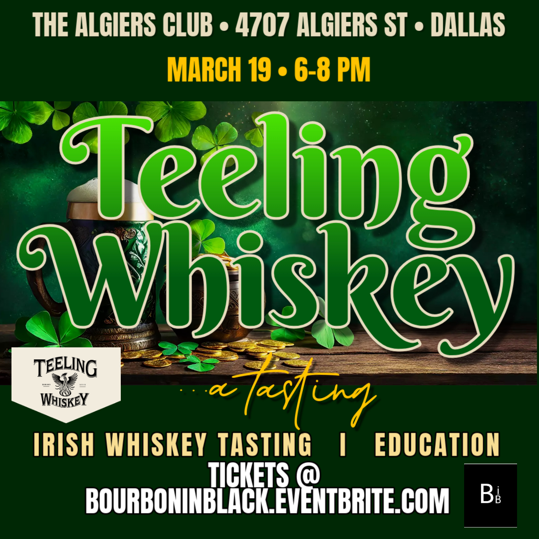 We're doing a DEEP dive into Irish Whiskey with @TeelingWhiskey this month @The_Algiers Club! Come on out and enjoy yourself. Tickets at bourboninblack.com