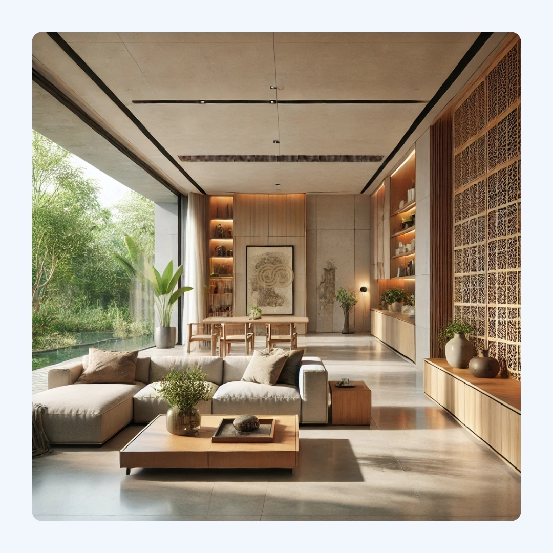 We did this project while envisioned a living room that seamlessly connects indoor and outdoor living—an inviting space where nature could take center stage without compromising on elegance.
We translated our client's dream into this serene modern living room. Floor-to-ceiling windows flood the space with natural light while offering uninterrupted views of lush greenery. The warm neutral palette, combined with natural materials like wood and subtle green accents, brings the outdoors inside. Custom shelving, thoughtful lighting, and carefully curated decor complete the look, balancing functionality with minimalist luxury.
This room isn't just a place to live—it's a sanctuary designed to inspire calm and comfort every day.
#LuxuryInteriors #LuxuryLiving #Tronhomes #ArchitecturalDesign
#InteriorArchitecture