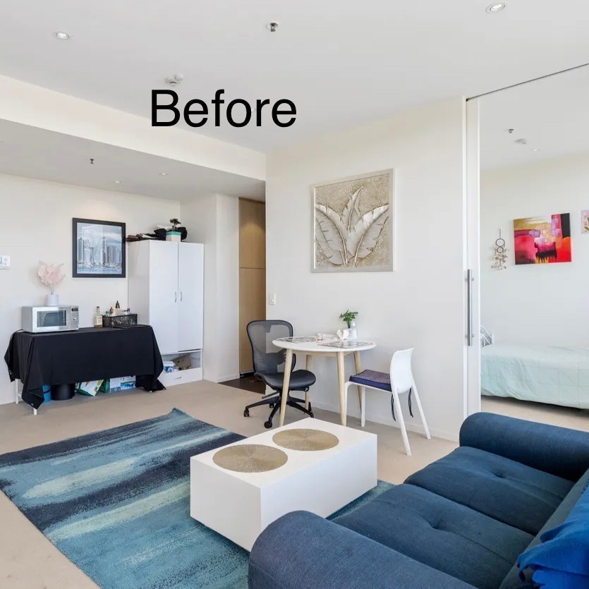 This apartment was in dire need of a refresh, achieved through a fresh coat of paint of lighter colours, removal of old stained carpet and replaced with light warm oak floorboards and replacing tired and mismatched furniture with new contemporary furniture. Renovating can be inexpensive and simple whilst making massive improvements and adding style to comfort. Get in touch to discover how I can help you achieve your interior design goals. #ditaylorinteriors #interiordesign #homedecor #interiordesigner #decoration #interiorstyling #homesweethome #inspiration #interiordecorating #sydneyinteriordesigner