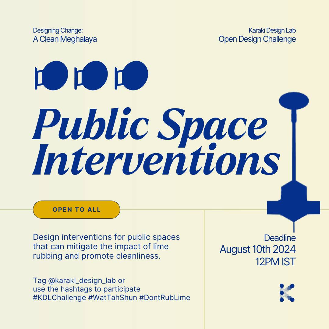 Transform public spaces with your innovative ideas! 🌟
Join the Public Space Design category of our challenge and let your creativity shine. We’re looking for:
✨ Impactful designs
🏙️ Solutions that integrate seamlessly
💡 Community-focused solutions
🌍 Durable designs for longevity
Participate by tagging us @karaki_design_lab and using the hashtags #KDLChallenge #WatTahShun #DontRubLime.
Shape the future of Meghalaya’s public spaces!
#DesignChallenge #PublicSpaceDesign #InnovativeDesign #CreativeSolutions #SustainableDesign #DesignForChange #DesignInspiration #MakerMovement #DesignCommunity #DesignWithPurpose #CraftingCulture #HumanCenteredDesign #DesignThinking #MeghalayaDesign