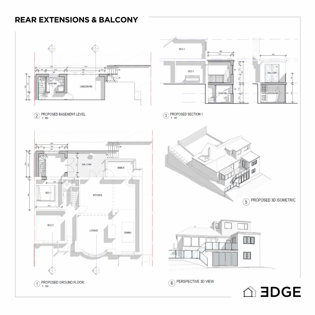 Exciting project update!! We're transforming the rear elevation and living space for our client with some amazing updates:
✨ Rear extensions that enlarge the master bedroom, add a new shower room below, and expand the balcony area.
✨ A brand-new basement level garden room with direct access to the garden, creating a fantastic indoor-outdoor flow.
Phase 1 architectural drawings are complete! These designs illustrate our vision, helping our clients visualize the project as we move towards obtaining planning approval. Stay tuned for more updates! 🏡📐
#HomeRenovation #Extension #designinspiration #homeimprovement #extensions #renovation #moderndesign #interiordesign #remodel #transformation #moderndesign #architecture #architecturedesign #planning #planningpermission #building #project #design #southwales