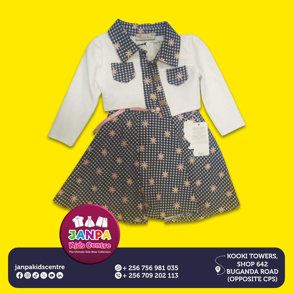 Dress your little ones in joy! Discover our adorable collection of children's dresses, perfect for every twirl, every adventure, and every precious moment. Made with love, comfort, and style in mind – find the perfect fit for your child today! 💖👗
For Orders & More Information,
Call / WhatsApp Us On 0756981035 / 0772461216
#janpakidscentre #childrenswear #kidswear #babywear #ChildrensFashion #overalls #jeans #shirts #shorts #sweaters #dress #kidsfashion #kampala #uganda