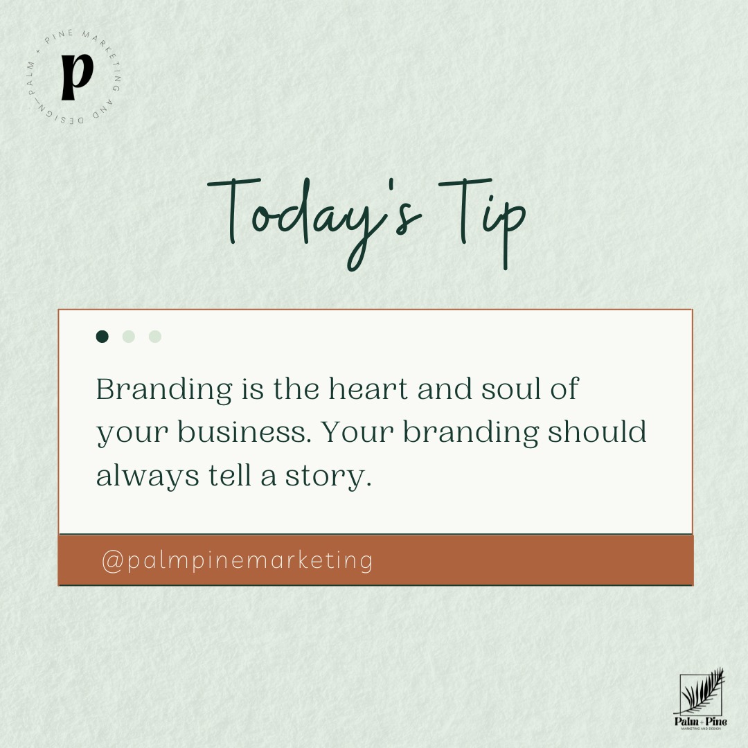🌲 Today's tip from Palm + Pine: Branding isn't just about aesthetics; it's about infusing your business with heart and soul. 🌟 Your brand isn't merely a logo or a color scheme; it's the narrative that speaks volumes about who you are, what you stand for, and why you're here. 💖
A gentle reminder that your branding is your compass, your guiding star. Let it lead you on a journey of authenticity, connection, and empowerment! ✨
#PalmPine #PalmPineMarketing #SocialMediaManager #SocialMediaTips #Branding #BusinessTips