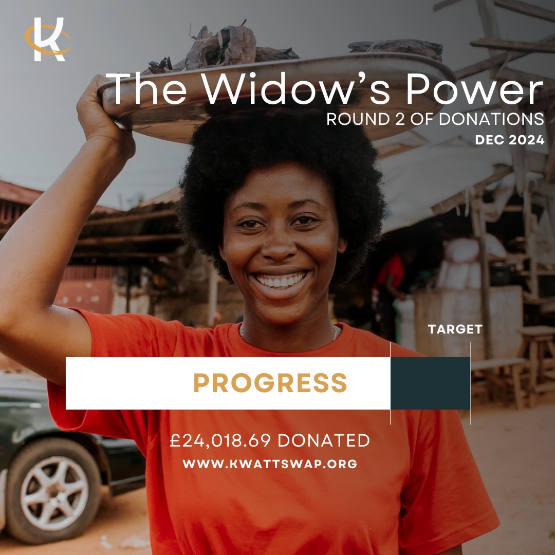 Here is the donation progress far for our Widow's Power Project, Thank you for all your support and wishing everyone a Happy Christmas Holiday!
To discover how you can make a BIG IMPACT visit https://www.kwattswap.org/new-widows-might
.
.
.
#empowerwidows #empoweringwidowsinkenya #widows #kenya #goodenergy #solarkits #goodenergypeople #donations #generosity #grateful #changinglives #kwattswap