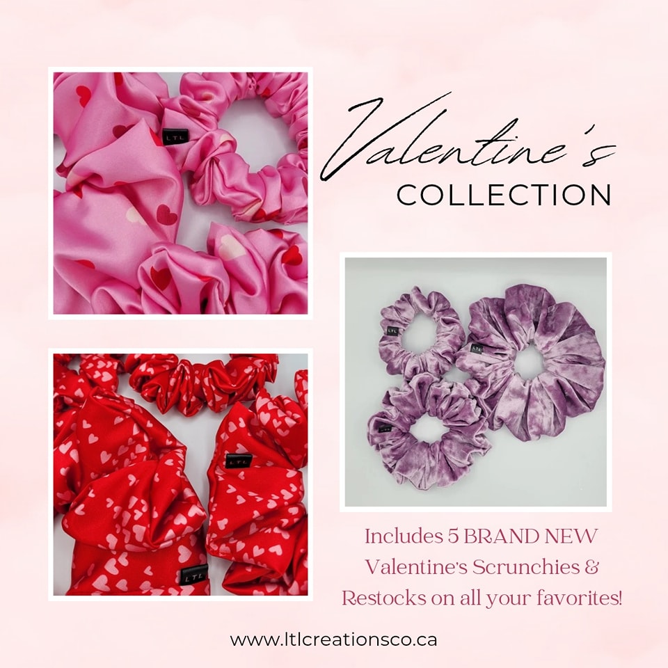Surprise!
Valentines collection will be launching THIS FRIDAY, January 24th! 💕
The 2025 collection will include 5 brand new scrunchies as well as restocks on all your favorites from last year!
The remainder of our Christmas collection will only be available until Thursday! So if you've been eyeing anything up from that collection, now is the time to grab it! 💕
#ltlcreationsco #scrunchies #handmade #hairaccessories #smallbusiness #keychain #accessories #wristlet #valentines #SpringFashion