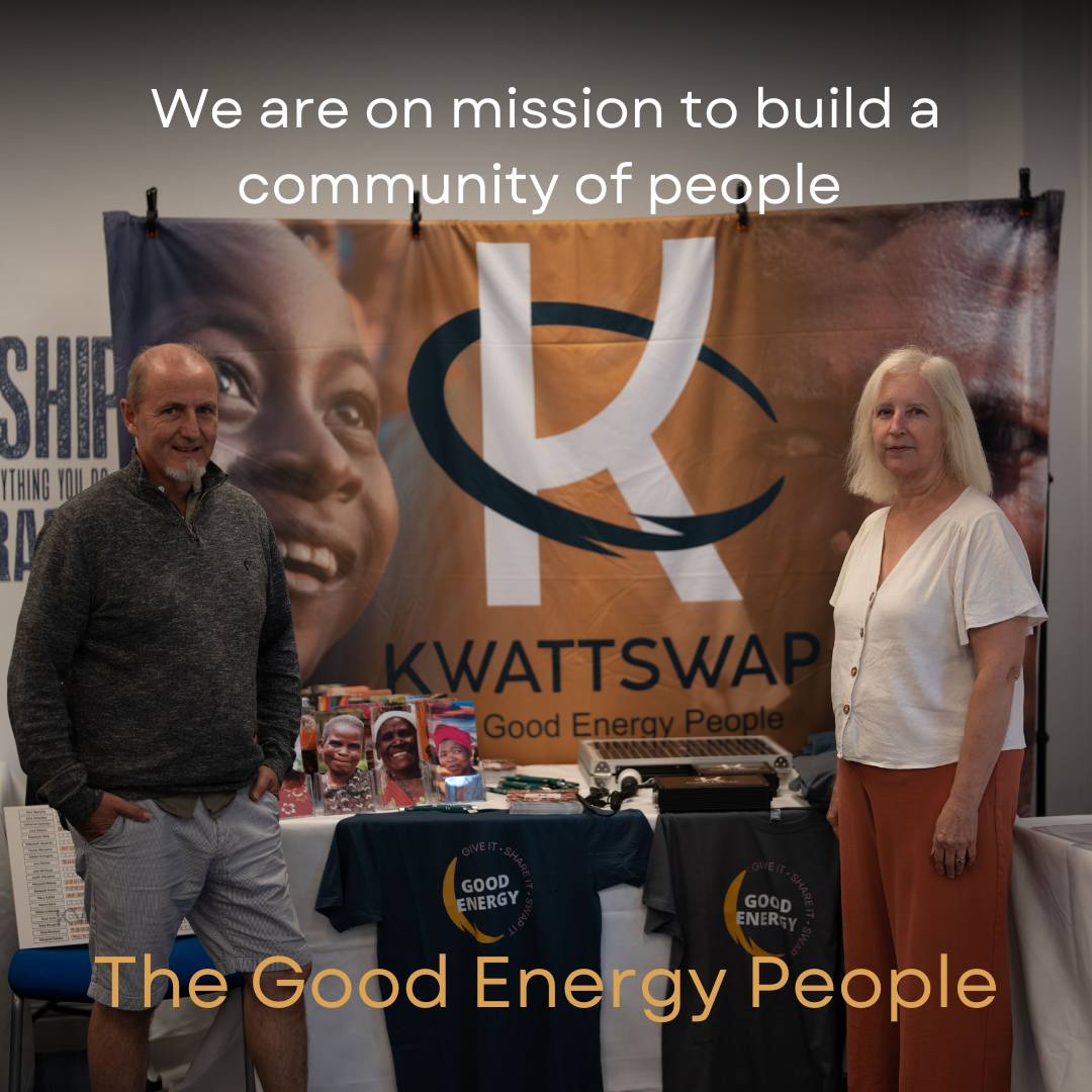 We are on mission to build a community of people - (The Good Energy People) with a passion to improve the environment and people’s lives in the developing world by swapping dirty and harmful power consumption.
.
.
.
#lit #lightup #inspire #transform #goodenergypeople #donations #generosity #grateful #changinglives #kwattswap #widows #positiveenergy #support #ignitenations #solarenergy #mission