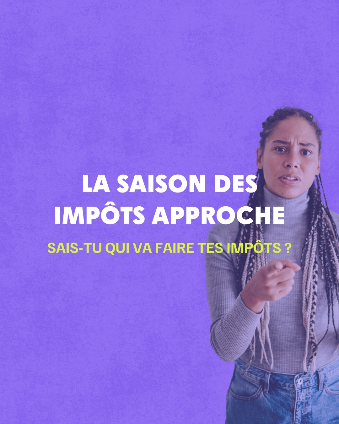T'AS ENCORE PERSONNE POUR FAIRE TES IMPÔTS ? 👀
Tu sais pas encore quels documents rassembler ou t'as juste pas envie de manquer un après-midi de job pour aller signer tes papiers ?
Que tu sois salarié ou travailleur autonome, la saison fiscale arrive à grands pas ! (je veux pas te presser, mais tsé 😉)
J'ai créé un service qui répond EXACTEMENT à ces problèmes: efficace, accessible, 100% en ligne et sécuritaire.
C'est simple : tu t'inscris sur ma plateforme, tu réponds au questionnaire, il te génère exactement tous les documents que tu dois y déposer.
Si tu veux en savoir plus, rends-toi dans ma bio !
Je veux pas te donner le FOMO, mais en toute franchise, mes places sont très limitées pour 2024 👉 J'ai déjà booké la moitié de mes disponibilités, alors réserve la tienne avant qu'il ne soit trop tard.