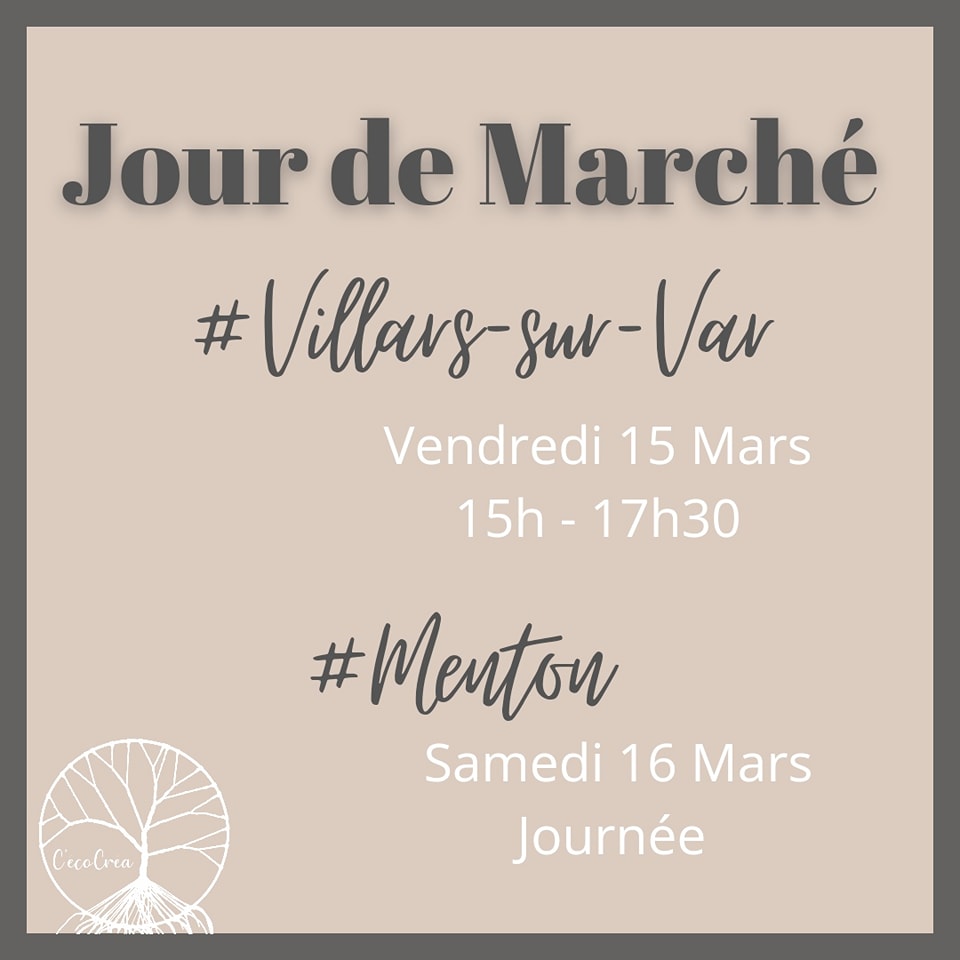 🎪 Retrouvez-nous sur les marchés ce week-end! 🎪
📅 Villars-sur-Vars - Vendredi 15 mars, après-midi
📅 Menton - Samedi 16 mars, toute la journée
✨ Nous serons là pour vous accueillir et vous faire découvrir ou redécouvrir nos cr