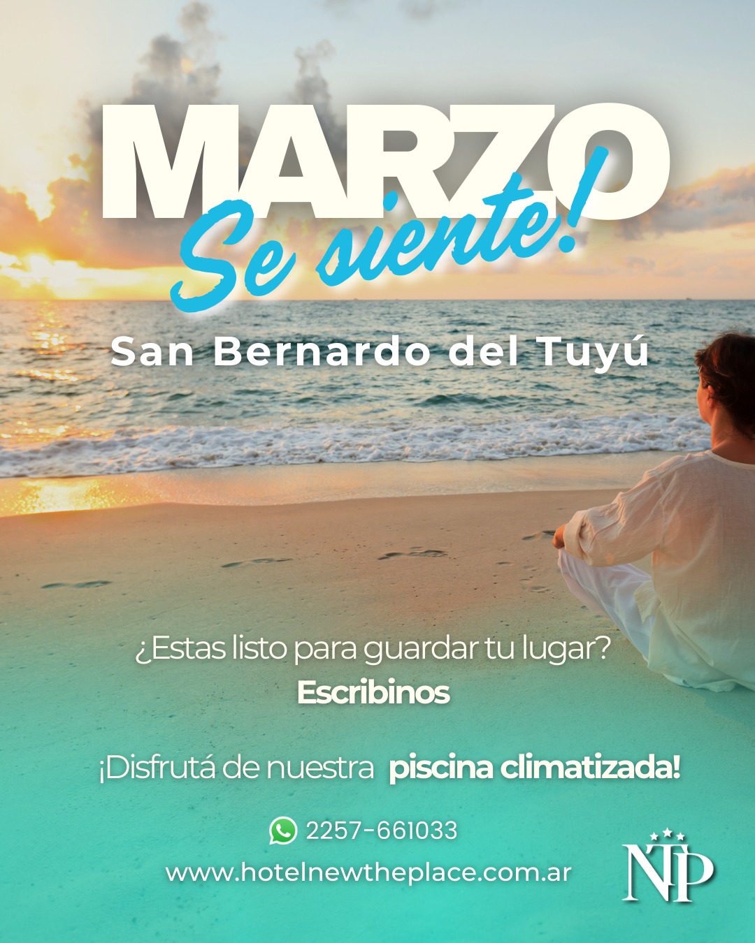 Holaa! Volvimos recargados, se siente Marzo!
Nos estamos preparando para que tu experiencia en nuestro hotel sea UNICA!
Disfruta en Familia de San Bernardo del Tuyú!
Disfrute de New The Place!