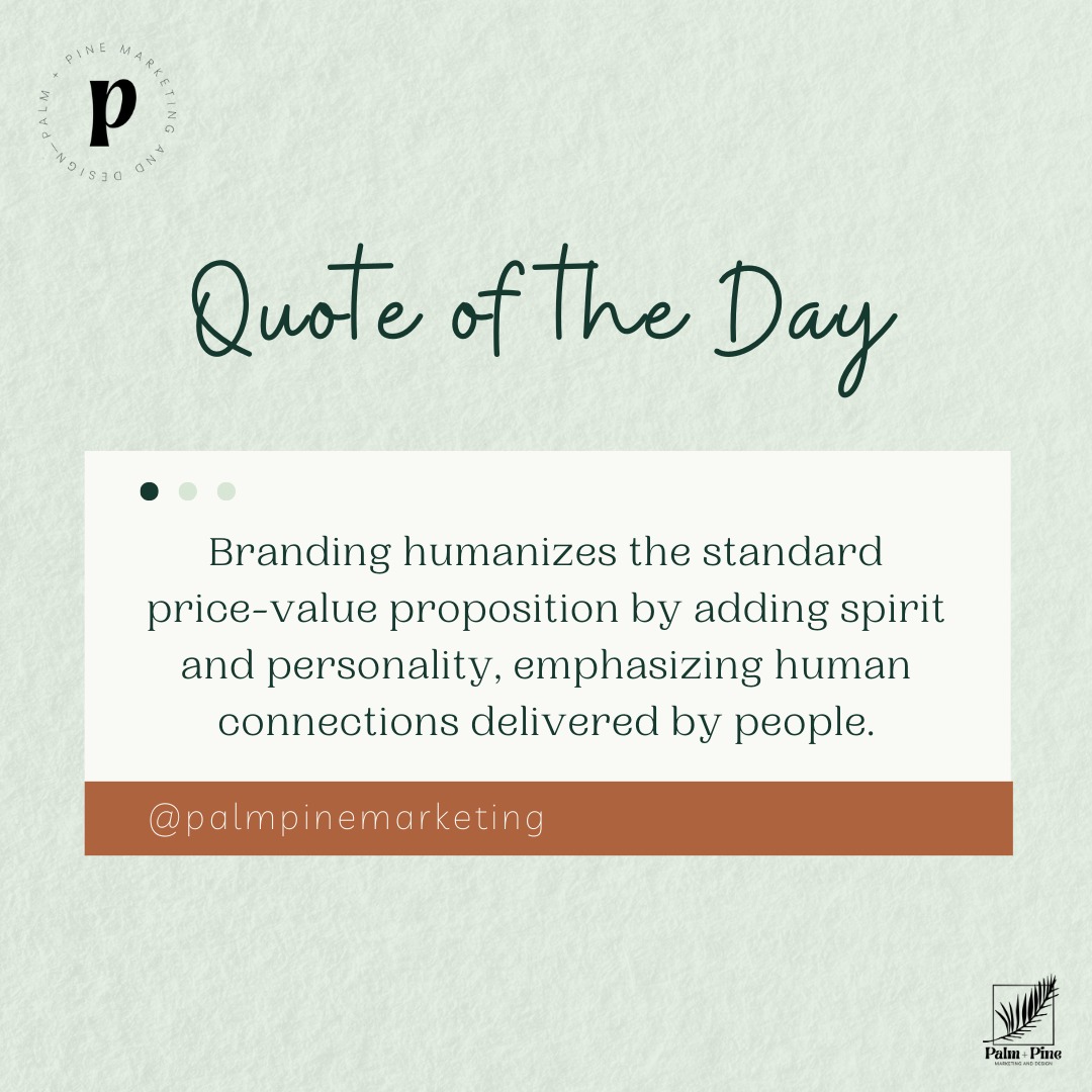 We're not just about numbers and sales charts – we're about infusing LIFE into your brand! 💫
We're here to shake up the standard price-value game by injecting your brand with spirit, personality, and a whole lot of human touch! Let's face it, people don't just buy products anymore; they invest in experiences, stories, and the magic of genuine connection!
So, let's ditch the ordinary and dive headfirst into the extraordinary! Book your discovery call today to take the first steps toward leveling up your branding!
#PalmAndPine #FromSeedToSuccess
#PalmPineMarketing #SocialMediaAgency #DesignServices #GraphicDesign #Branding #BrandDesign #Brand