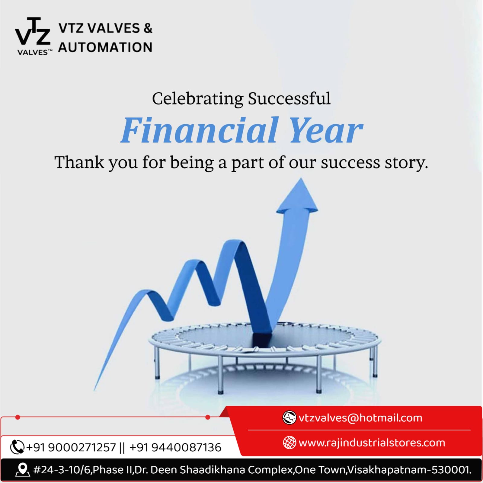 ๐ Celebrating a successful financial year 2023-2024 with gratitude to all our valued customers and partners! ๐ At VTZ Valves And Automation, we've been driving innovation, efficiency, and reliability in every turn. As we wrap up this chapter, we're thrilled to share that our journey towards excellence continues with even greater momentum. Rest assured, our commitment to constantly enhancing manufacturing capabilities ensures that quality shall never be compromised. Thank you for your trust and support. Here's to an exciting future ahead, filled with limitless possibilities and continued collaboration! ๐ผ๐ก #VTZValves #Innovation #SuccessJourney #FutureForward #manufacturer #valves #fy2023_24 #enhancecapabilities