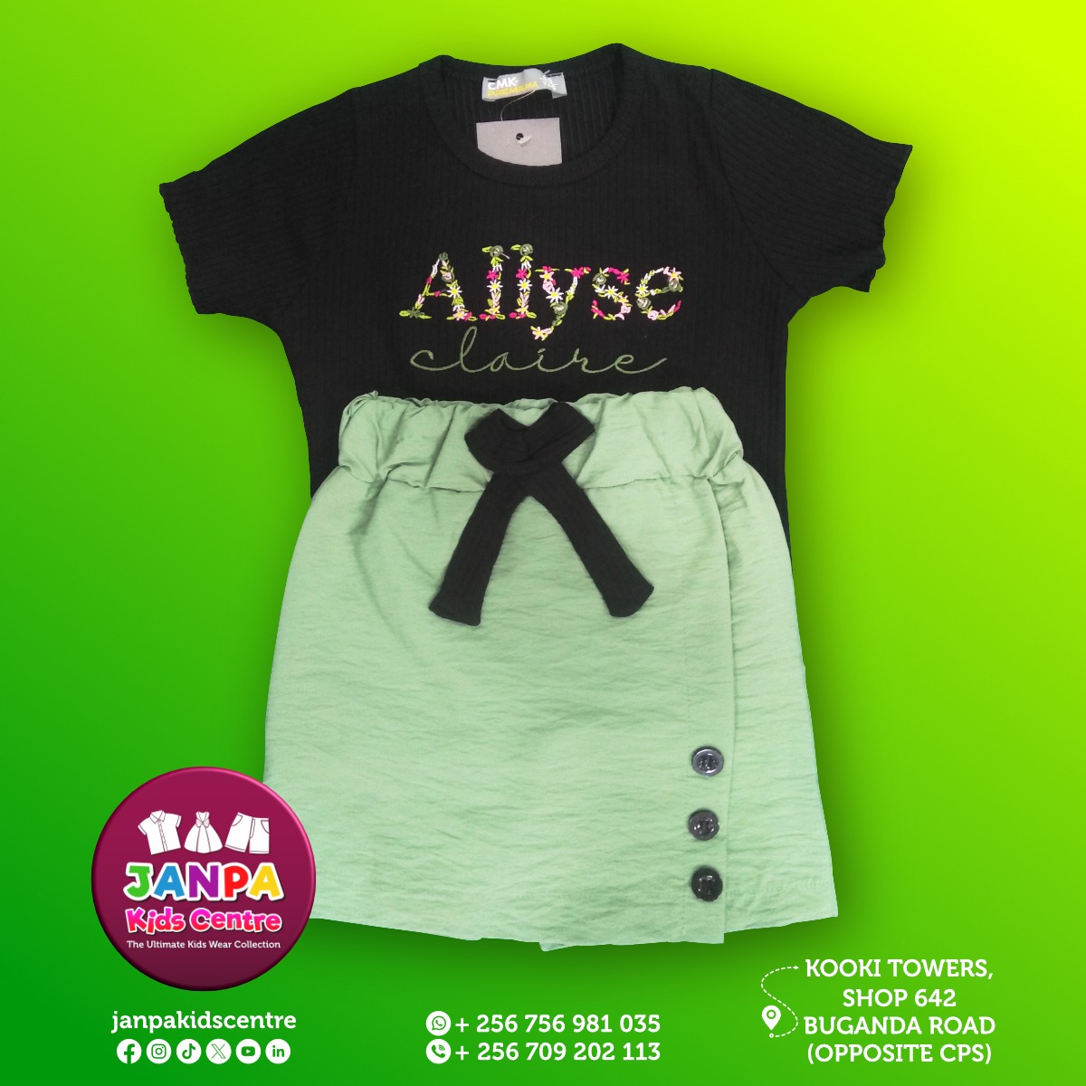 New Stock Alert! 🎉
Brighten up your little ones' wardrobes with our adorable, high-quality children's clothing now in stock at JANPA Kids Centre.
Affordable prices, unbeatable style.
Visit us today and make your child shine!
For Orders & More Information,
Call / WhatsApp Us On 0756981035 / 0772461216
#JanpaKidsCentre #KidsStyle #KidsFashion #ShopForKids #TrendyKidsWear #ComfortAndStyle #KidsFashionGoals #ChildrensWear #KidsWear #Babywear #ChildrensFashion #Overalls #Jeans #Leggings #Trousers #Shirts #Shorts #Sweaters #Dresses #Kampala #Uganda