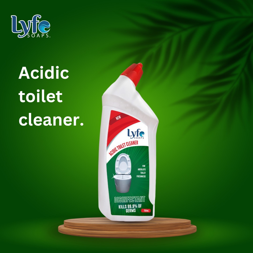 Our Acidic toilet cleaner dissolve mineral deposits, stains, and other bathroom grime. They are effective in removing limescale, rust stains, and other tough toilet bowl stains.
Infused with flowery scent that leaves your toilet fresh.
#toiletcleaner #cleaninghouse #lyfesoaps