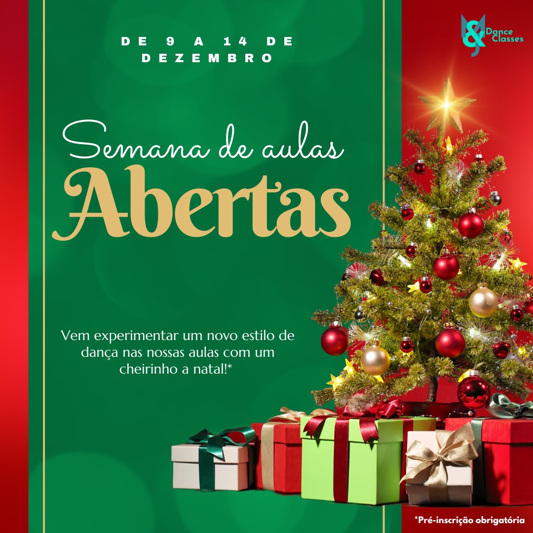 🌟 Semana Aberta Especial de Natal na M&J Dance Classes 🎄
De 9 a 14 de dezembro, venha celebrar o espírito natalício connosco de uma forma única! Estamos a realizar uma Semana Aberta Especial de Natal, onde pode experimentar diversas modalidades de dança, para todas as idades: Kids, Teens e Adultos.
Prepare-se para explorar novas paixões e aprender os passos das nossas aulas:
✨ K-pop
✨ Dança Comercial
✨ Jazz
✨ Ballet
✨ Contemporâneo
✨ Dança Criativa
As vagas são limitadas, por isso faça já a sua pré-inscrição e garanta o seu lugar nesta experiência única! Não perca a oportunidade de dançar connosco neste Natal! 🎶💃🕺
#SemanaAberta #Dança #Natal #VemDançar #Kpop #Jazz #Ballet #DançaComercial #Contemporaneo #DançaCriativa #KIDS #TEENS #Adultos