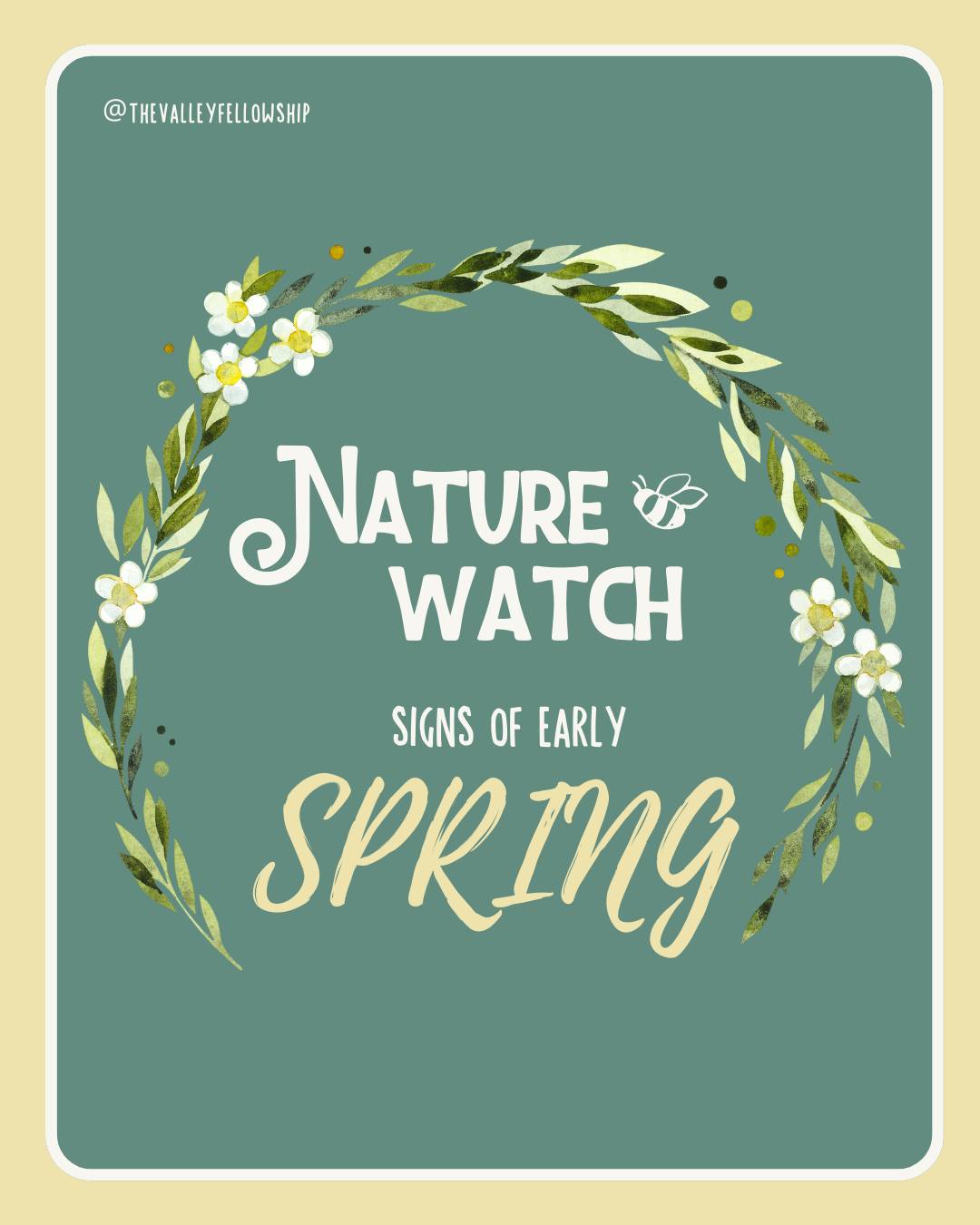 As the days grow longer, nature begins to stir. Even if it still feels chilly, early spring signs are all around! This week, take a mindful walk and notice the changes. #TheValleyFellowship #CuriousMindsEndlessPossibilities #SpringAwakening #NatureWatch