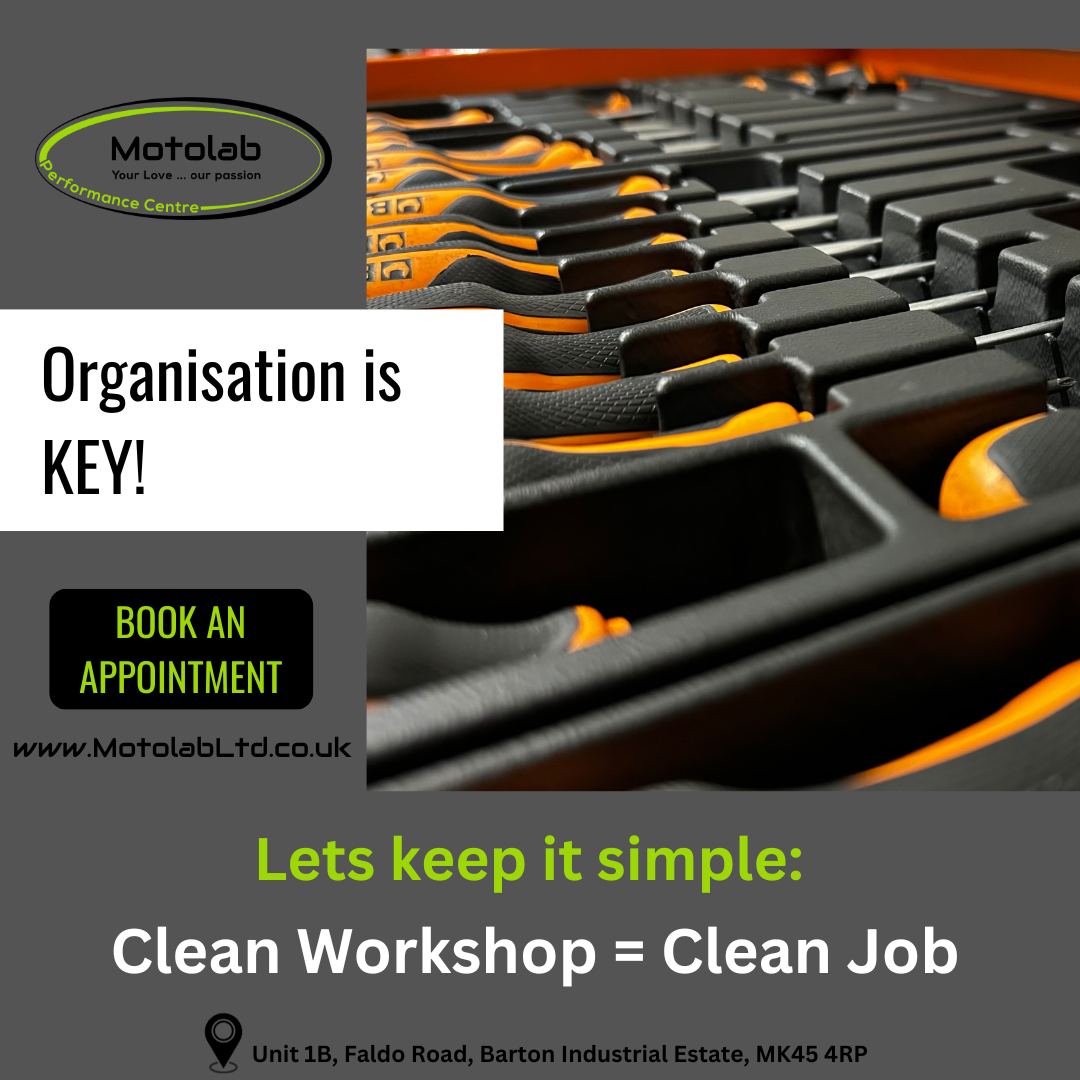 🔧 At Motolab, we believe that organization is the key to success! 🧹 Our workshop is a testament to our commitment to cleanliness and order, because a clean workshop equals a clean job. We take pride in working systematically to ensure every bike we touch gets the best treatment it deserves.
For more details on how we keep things running smoothly and to learn about our services, head over to the link in our bio! 📲✨
Ready to book a service? You can easily do that on our website or drop us a message on WhatsApp at 07900167000. We're here to keep your ride in top shape! 🏍️💨 #Motolab #CleanWorkshop #OrganizedService