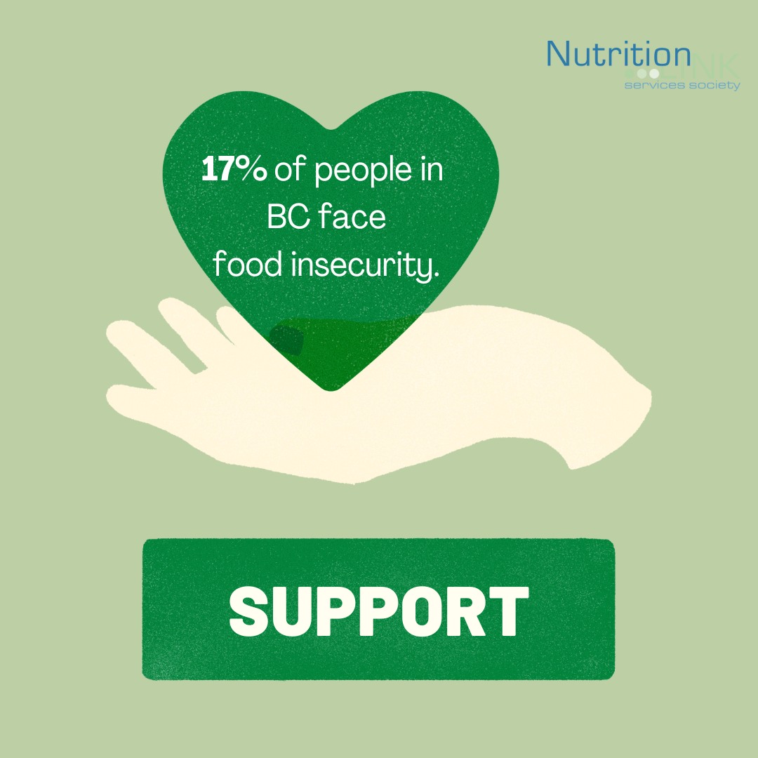 Over 2 million Canadians face food insecurity, including 17% of households in British Columbia, according to the United Way. 🍞 This means many families struggle to access the nutritious food they need to lead healthy lives.
At Nutrition Link Services Society, we’re committed to addressing this critical public health issue right here in BC. Through your generous donations and our grant programs, we’ve supported initiatives like food literacy workshops, school meal programs, and community kitchens that provide sustainable solutions to hunger.
Food insecurity is more than just a lack of food—it’s a barrier to good health, education, and opportunity. Together, we can break this cycle and build a future where every household has access to healthy, affordable meals.
Thank you for joining us in this vital work. Let’s continue creating real change, one community at a time. 💚
#EndFoodInsecurity #NutritionForAll #PublicHealth #healthybc