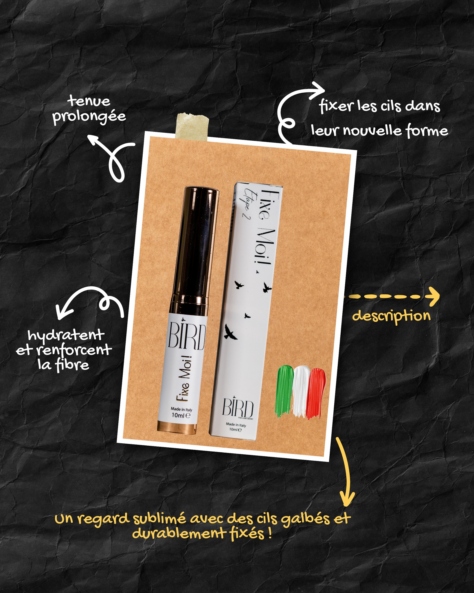 🌟 LOTION FIXATRICE – UNE COURBURE SCULPTÉE ET LONGUE DURÉE ! 🌟
✨ La 2ᵉ étape essentielle du rehaussement des cils, cette lotion agit en restructurant et fixant durablement la nouvelle courbure des cils pour un effet lifté impeccable.
🧪 Technologie de fixation avancée grâce à des ingrédients clés :
🔹 Peroxyde d'hydrogène : rétablit les liaisons kératiniques pour fixer les cils dans leur nouvelle forme
🔹 Alcool cétéarylique & Ceteareth-20 : assurent une répartition homogène et optimisent la fixation
🔹 Pyrophosphate disodique & Stannate de sodium : stabilisent la structure des cils pour une tenue prolongée
🔹 Glycérine & Panthénol : hydratent et renforcent la fibre pour éviter la sécheresse
🛠 Mode d’emploi :
1️⃣ À l'aide d'une micro-brosse, appliquez une couche uniforme de Fixing Lotion sur le milieu des cils, puis sur la base
2️⃣ Ne pas appliquer sur les pointes, ni sur la racine des cils ou la ligne d’eau de l’œil
3️⃣ Laissez agir la moitié du temps utilisé pour la Lifting Lotion
4️⃣ Ne pas rincer à l’eau
💫 Un regard sublimé avec des cils galbés et durablement fixés !
