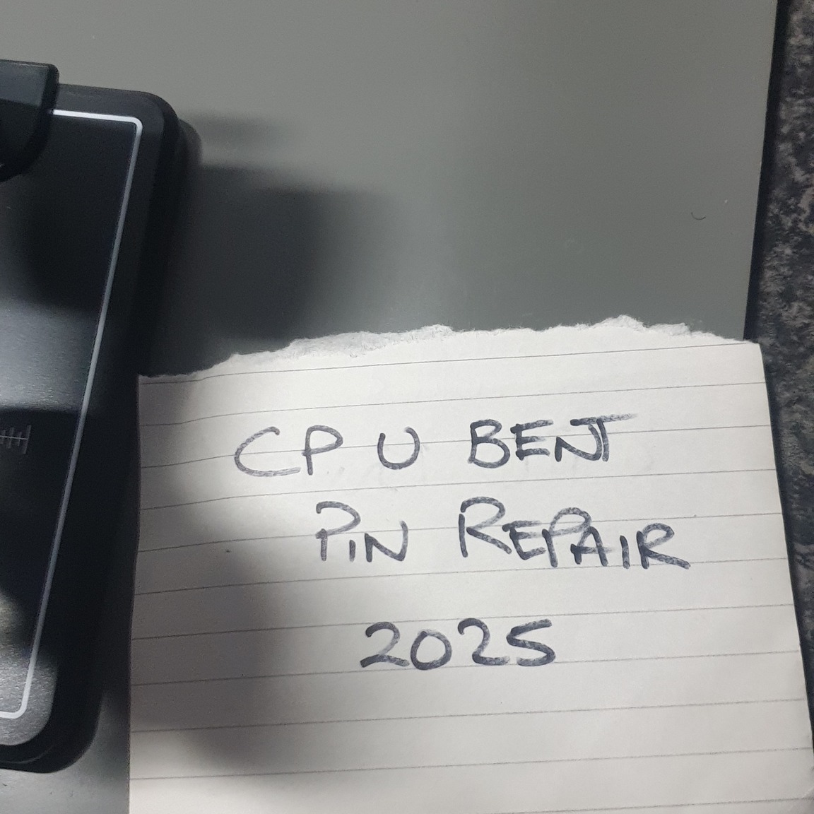 Ryzen Bent CPU Pin Repair
Some pins on this CPU needed correction before it could fit into the AM4 socket on the motherboard. If you require this service contact us today via FB or IG one of our friendly technicians will take further information regarding your repair request.
We will stress test CPU after correction to ensure its working at its optimal performance weather over clocking or gaming.
Contact us today
0800 195 0007
WA
07399 044 597
Striking gold with every repair we make!
#computerrepair #Asus #ROG #Asus #coffeestudioclapham #windows11 #CPU #Ryzen5 #ryzen #Ryzen5 #ryzen3 #ryzen7 #ryzen9