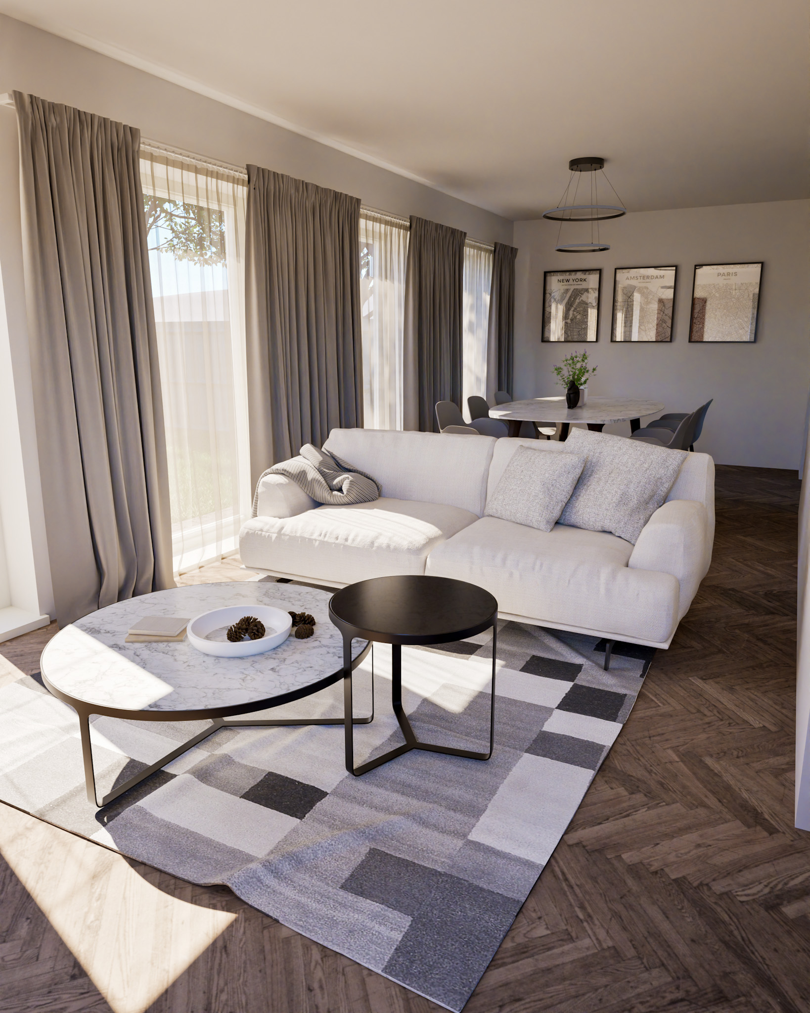 Internal CGI (Computer-Generated Image) created for one of our recent projects to help our client visualise their new space.
Featuring a full-width, single-storey rear extension that showcases an open-plan living and dining area. The space is bright and airy, thanks to feature full-height windows that flood the room with natural light and offer clear views of the garden.
#CGI #Render #render3d #HomeRenovation #OrangeryExtension #designinspiration #orangery #extensions #renovation #moderndesign #interiordesign #remodel #transformation #moderndesign #architecture #architecturedesign #visualart #visualization #building #project #design #southwales