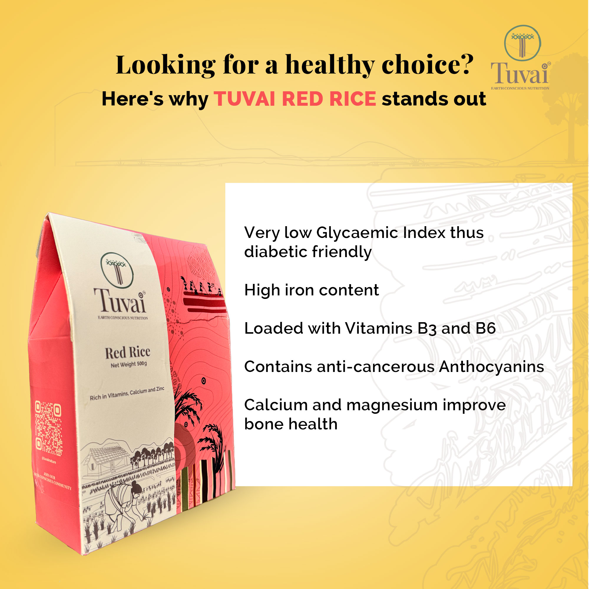 Explore the amazing benefits of @tuvainature Red Rice! It's not just delicious but also a great choice for managing diabetes with its low Glycaemic Index. Packed with iron, Vitamins B3 and B6, and anti-cancer properties, this rice is a nutrition powerhouse. And let's not forget how it strengthens your bones with calcium and magnesium.
Shop our premium natural products at www.tuvainature.com
-
-
#tuvainature #organicproduct #jharkhandpride #redrice # #organicgoodness #farmerslife #indianfarmers #organicgoodness #healthystar #poha #gobindobhogricepoha #sustainbleagriculture #traditionalfarmingpractices #organicfarmers #organicfarming #amritkrishi #redricegoodness #healthyeating