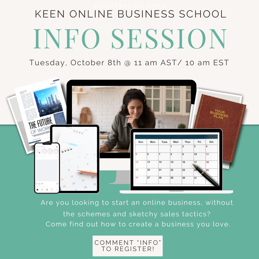 ✨ Ready to Start Your Own Business? ✨
Tired of the sketchy MLM vibes and empty promises? 😒 Want to build a REAL business that YOU control—no downline, no giant contact list needed? 💪
Join us for a FREE Info Session on October 8th at 11 AM AST to learn how you can launch your own successful online business with our Online Business School! 🎓💻
We’ll walk you through:
✅ How to get started with our self-paced courses
✅ The difference between building a real business vs. MLM schemes
✅ How to become a Virtual Assistant, Digital Marketer, Social Media Manager, and more!
It’s time to take control of your future—on YOUR terms. 🗓️
👉 Comment or DM "Info" to register!