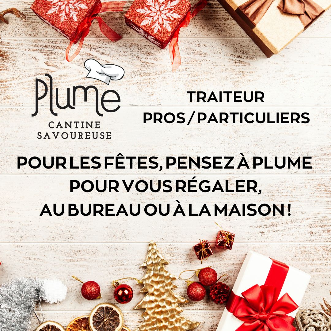 QUOI ?!?...DÉJÀ NOËL ?!? 🎄
🔔 Vous l'aviez pas vu venir et pourtant ! Nous y sommes presque...les Fêtes arrivent à grands pas !!
💡 Pensez-y ! Plume vous propose ses prestations traiteur pour vous accompagner dans le traditionnel marathon culinaire qui nous attend.
Nous vous avons préparé une carte spéciale Fêtes ! N'hésitez pas à nous la demander ou à passer la prendre au restaurant.
🤶 N'hésitez plus ! Et faites appel à nous pour vos petits et grands événements pro ou perso.
🌟 Passons les Fêtes ensemble !
Plume, cantine savoureuse
1 rue Mercoeur - 44000 Nantes
06 80 07 74 86
Coucou@plumecantine.fr
.
.
.
.
.
.
.
.
.
.
.
#traiteur #fetes2023 #noel2023 #jourdelan2023 #faitmaison #nantesmaville #nantescentre #produitlocaux