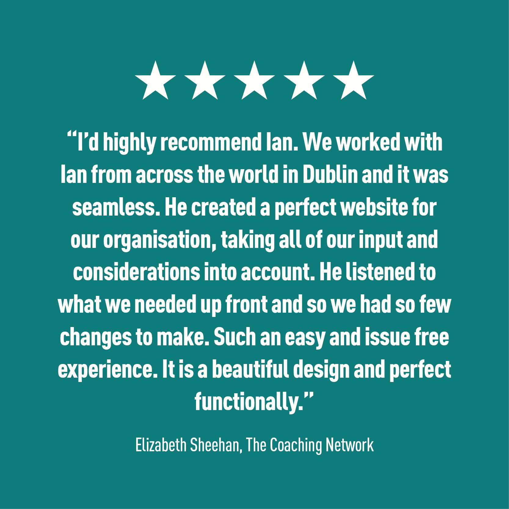 Always great to get a five-star review!!