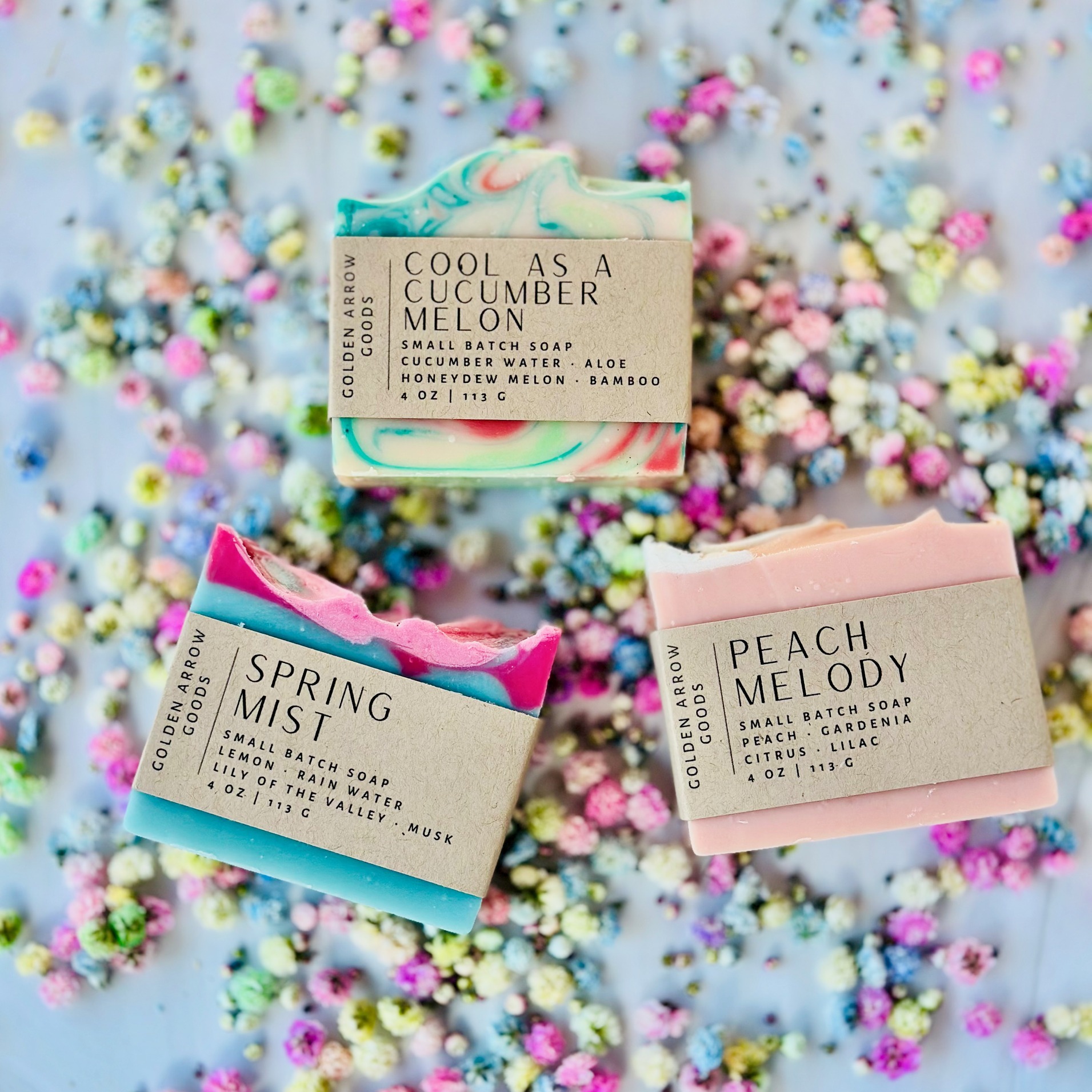 🌸 Freshen up your spring routine with our irresistible trio of Spring Soaps!🧼
🥒🍉🍈 Cool as a Cucumber Melon: Crisp and cool cucumber meets juicy melon for a refreshing burst of scent.
🍑🍓🌷 Peach Melody: Sweet and fruity peach notes evoke the essence of a sun-kissed orchard in bloom.
🌼✨🫧 Spring Mist: Delicate floral jasmine and lily of the valley blend with hints of lemon and musk, reminiscent of a dewy morning in the garden.
Which one will be your springtime favorite? Let us know in the comments below! 💐 #SpringScents #NewArrivals #SpringSoaps #FreshScents #LimitedEdition
